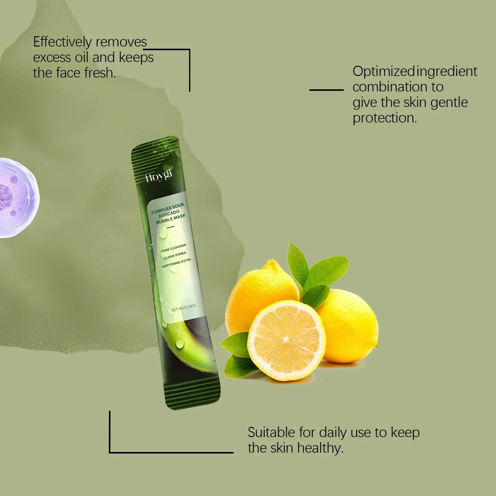 Avocado Cleansing Bubble Mask - Hydrating & Pore Refining - Hoygi 8 HO A05 0584 01 1731569444019