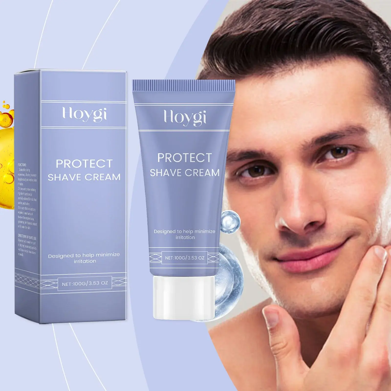 Men's Facial Hair Cream - Gentle Cleansing & Beard Softening Formula 2 HO A05 0603 01 1732082451006