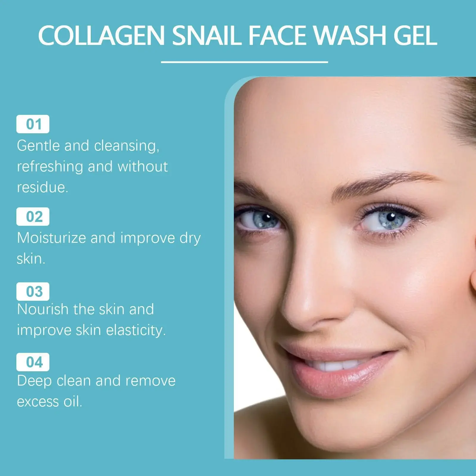 Collagen Snail Facial Cleanser - Gentle Exfoliating Repair Gel 5 HO A05 0609 01 1732188616016