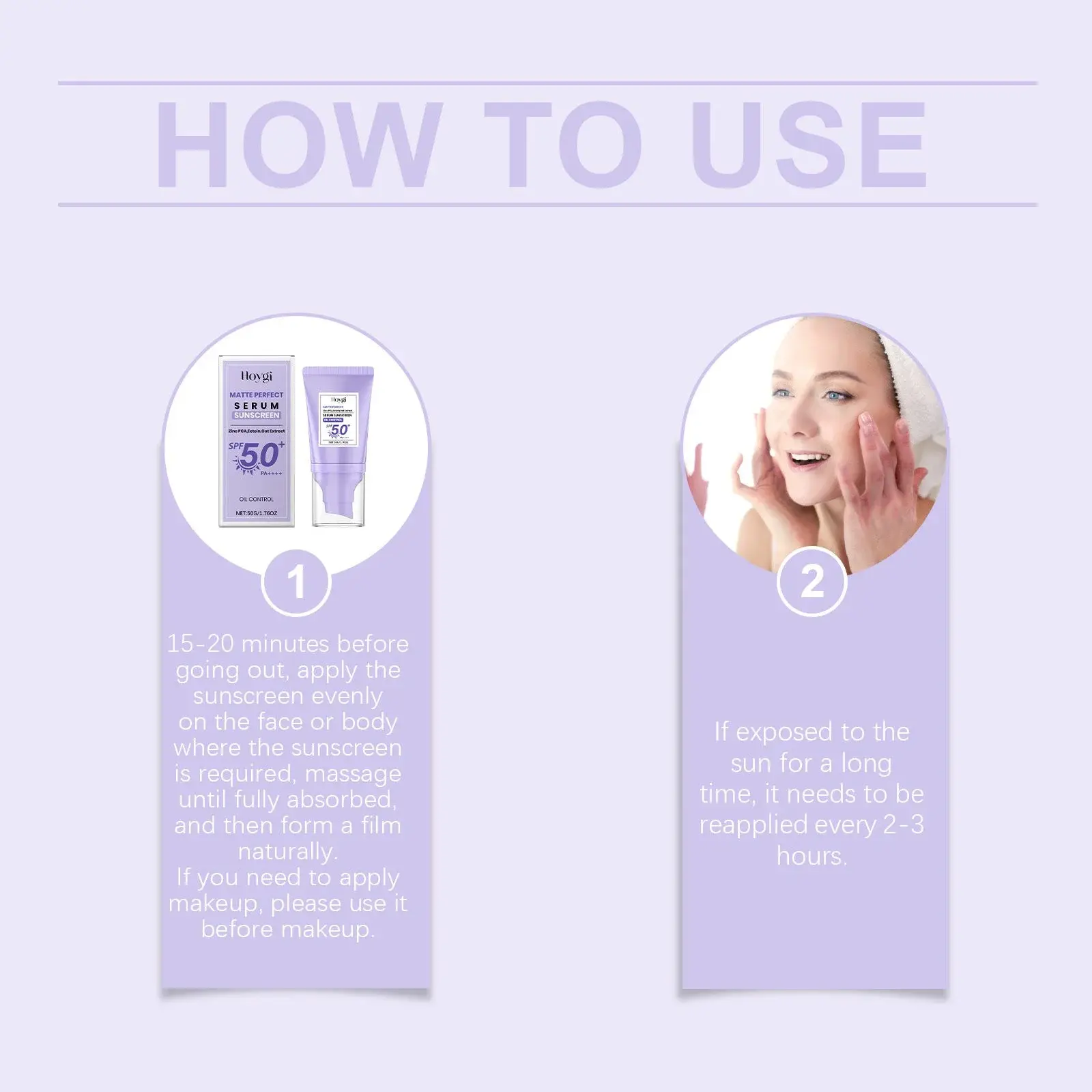 Lightweight Moisturizing Sunscreen Cream for Face Non-Sticky - Hoygi 4 HO A05 0619 01 1732764658022