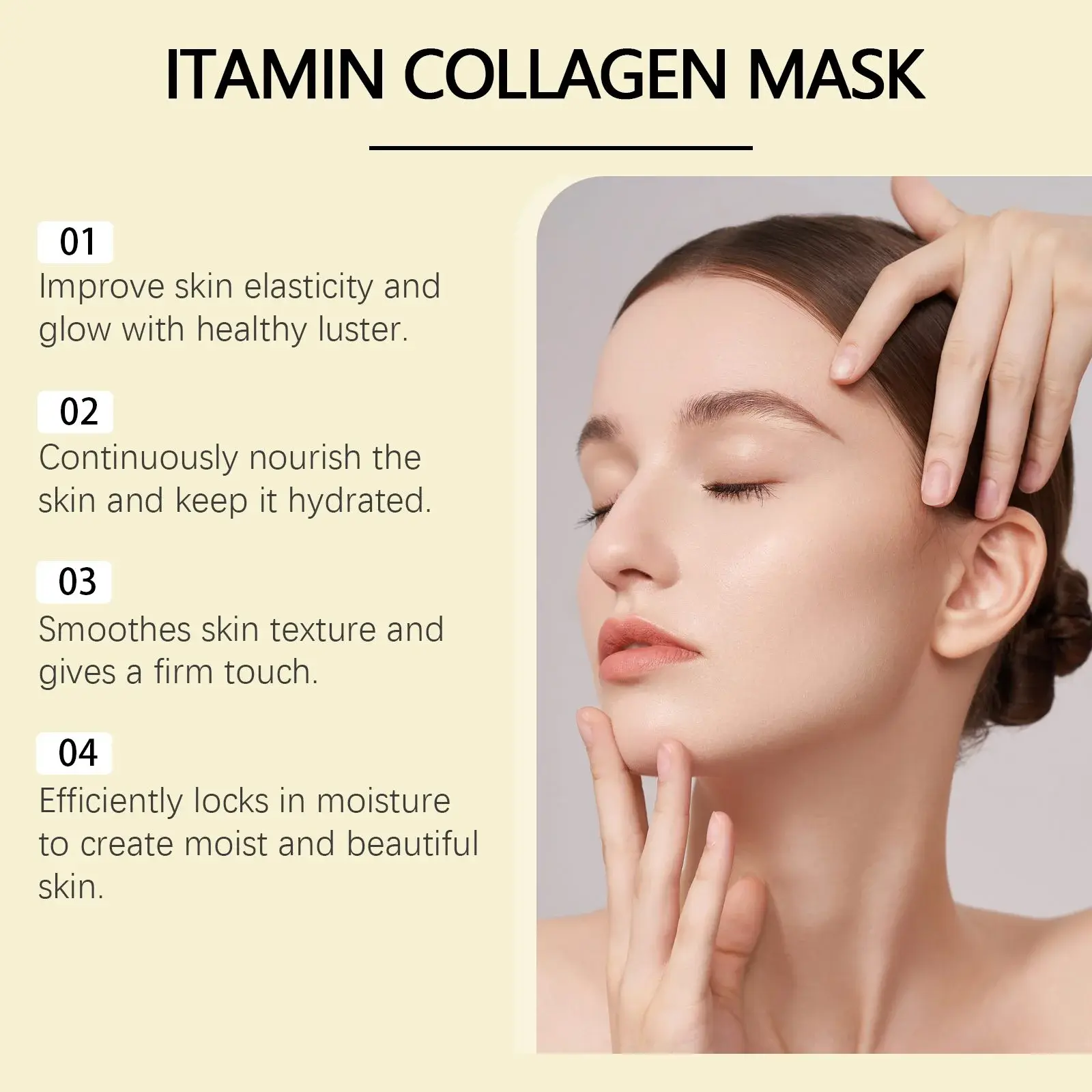 Collagen Firming & Moisturizing Mask Box Set - Hydrating Facial Skin Care 5 HO A05 0625 1733128335023