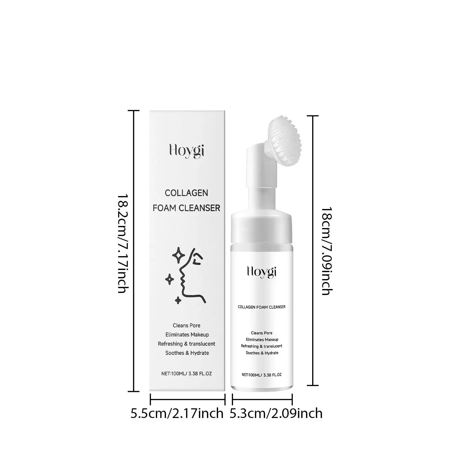 Collagen Cleansing Foam - Moisturizing & Oil Control Face Wash 1 HO A05 0630 01 1733193126002