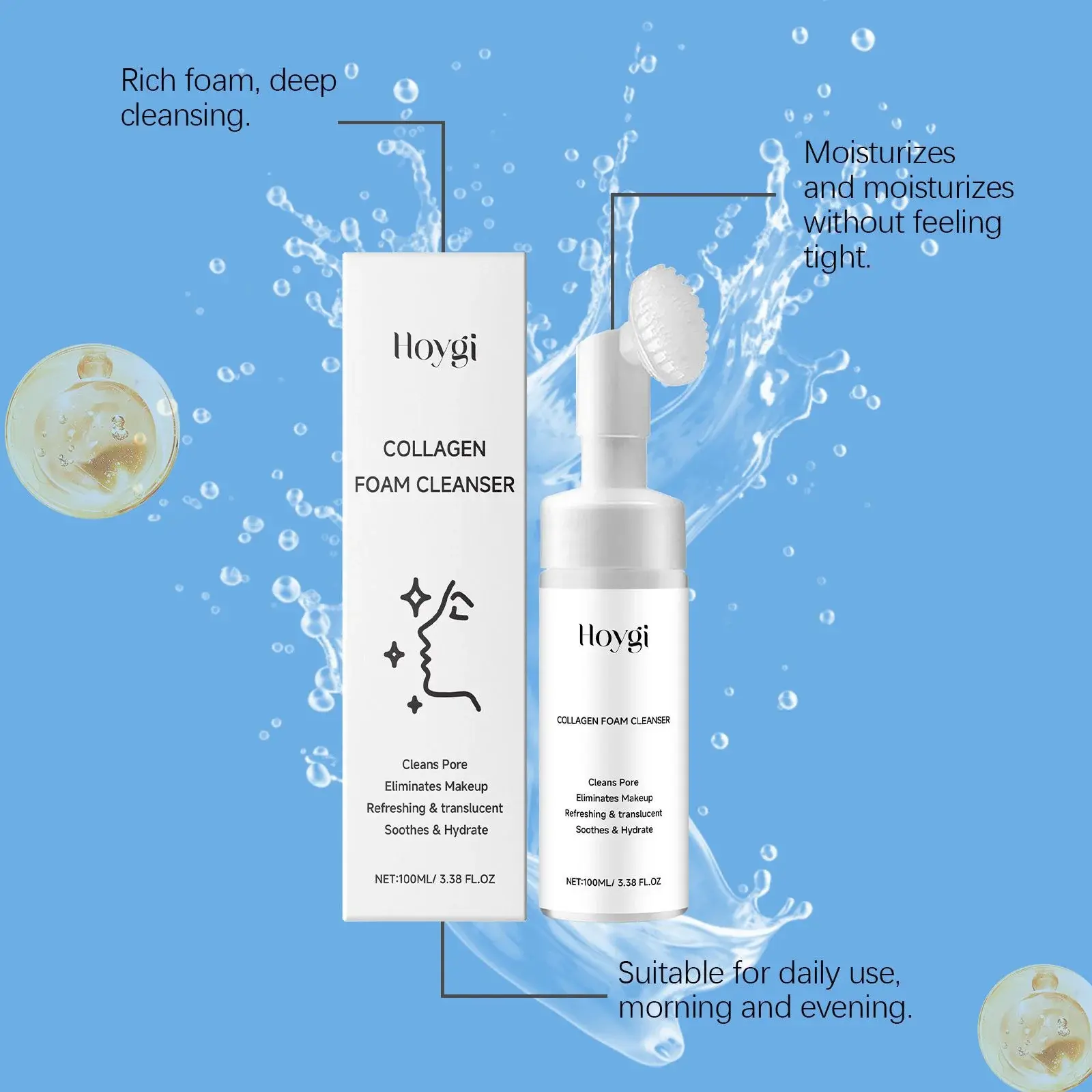Collagen Cleansing Foam - Moisturizing & Oil Control Face Wash 6 HO A05 0630 01 1733193126017