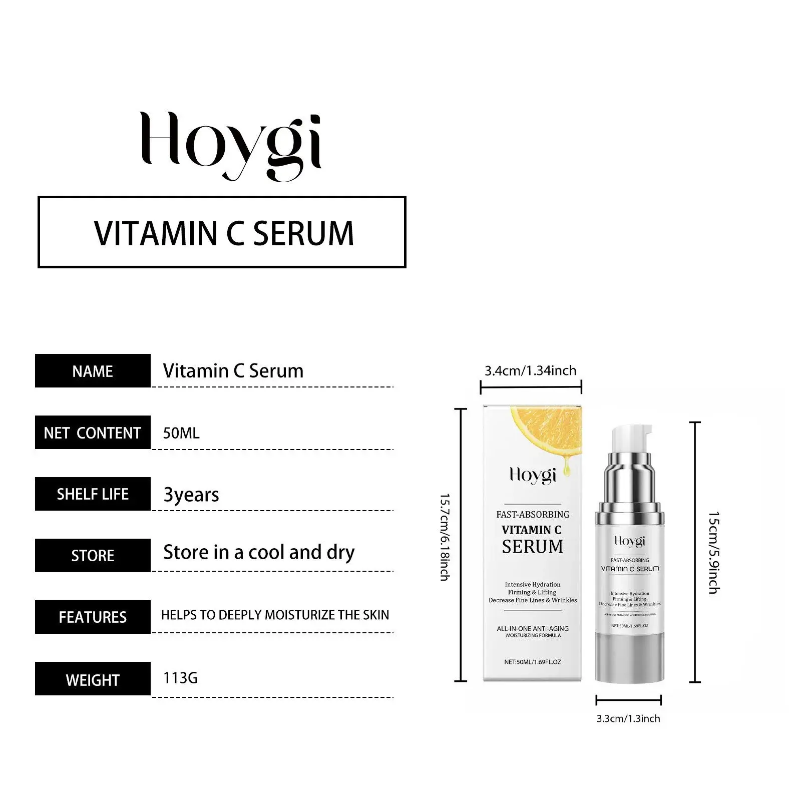 Vitamin C Serum - Hydrating & Brightening Facial Essence 1 HO A05 0693 01 88091806