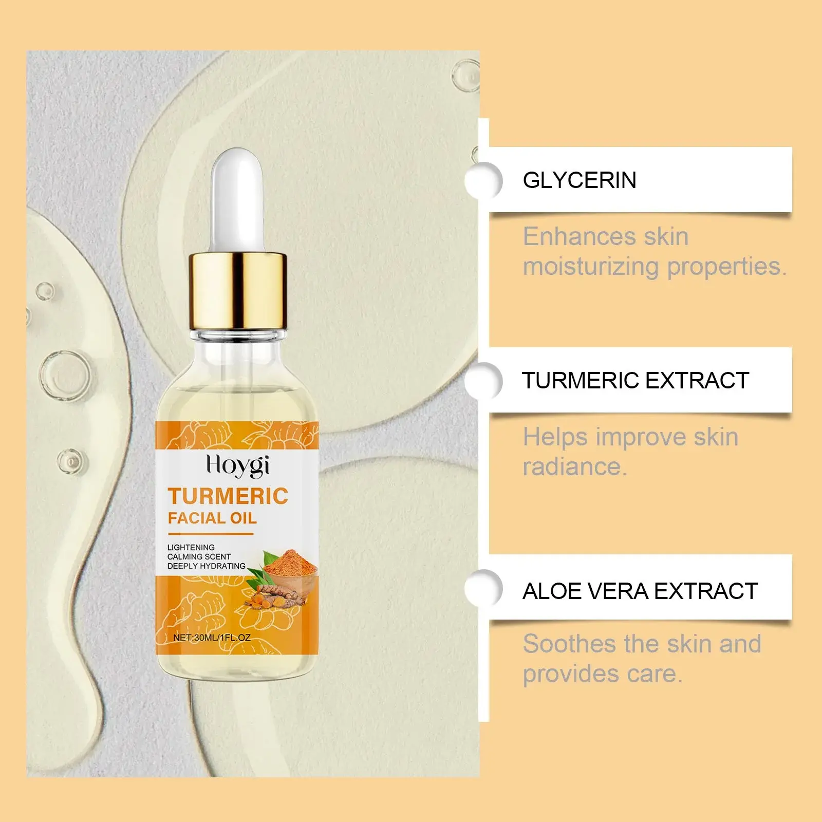 Turmeric Facial Oil for Brightening & Firming Skin - Hoygi 8 HO A05 0711 01 33902110