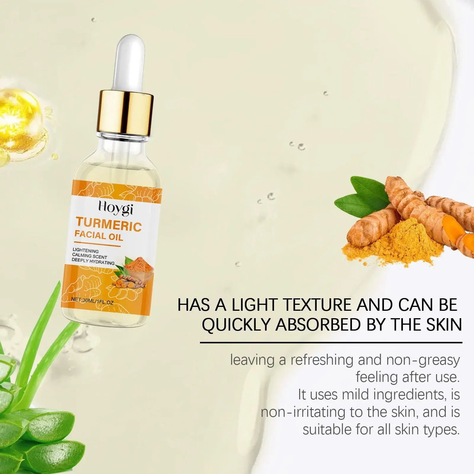 Turmeric Facial Oil for Brightening & Firming Skin - Hoygi 6 HO A05 0711 01 74606971