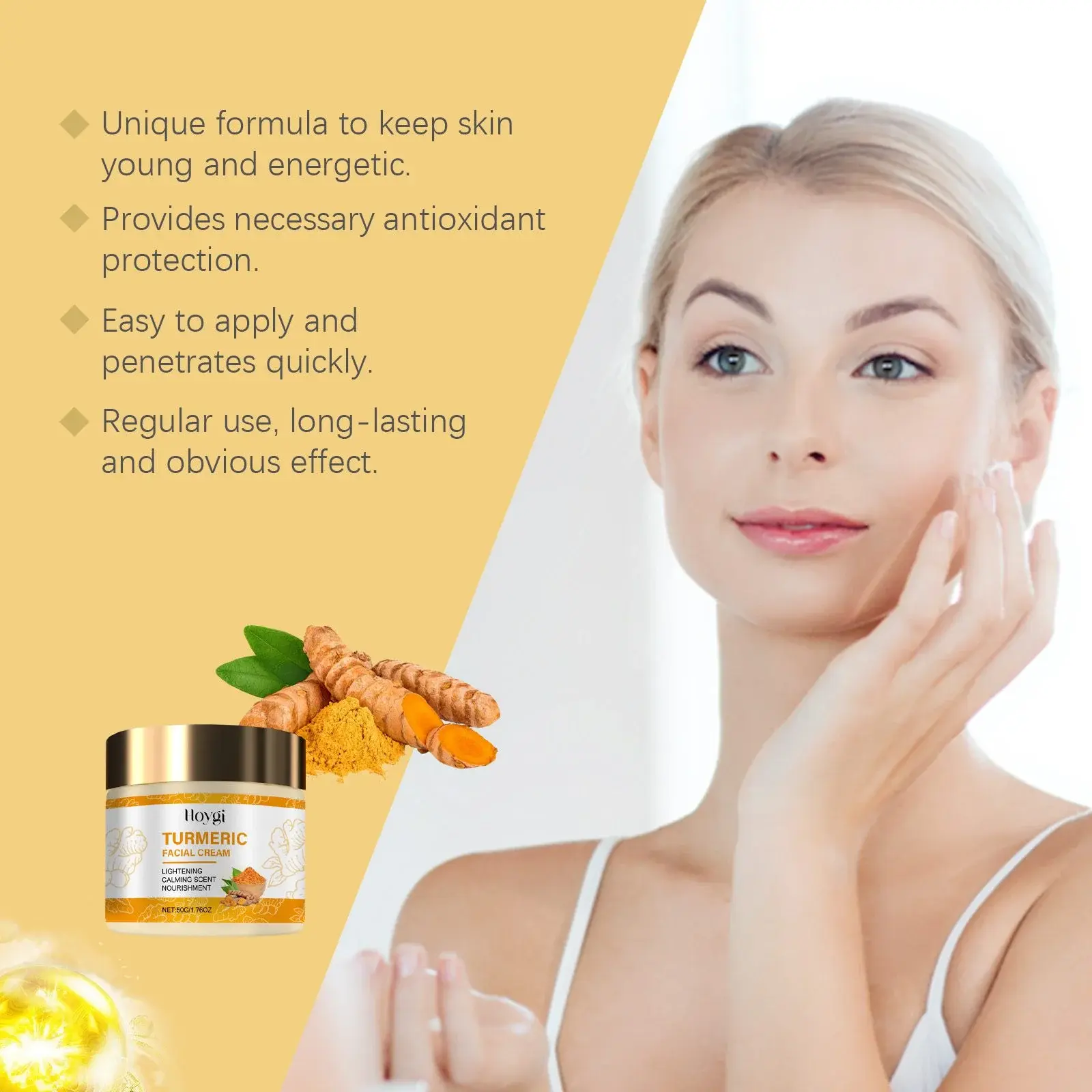 Turmeric Brightening Cream - Vitamin C Moisturizing Facial Care 5 HO A05 0711 03 40433282