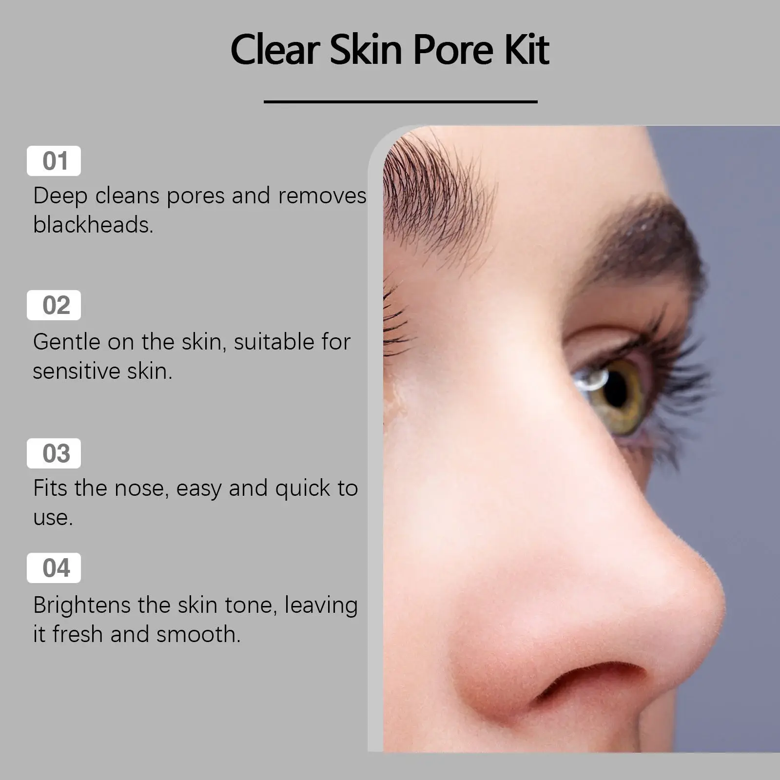 Blackhead Nose Mask Set - Gentle Pore Cleansing & Moisturizing Formula 5 HO A05 0715 01 13334236