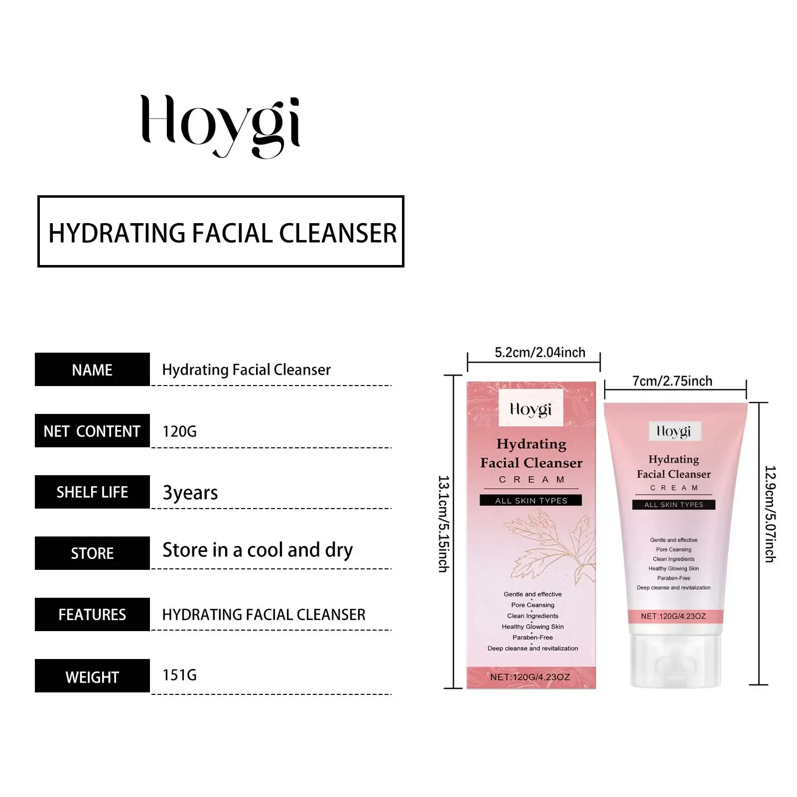 Moisturizing Gentle Facial Cleanser with Hyaluronic Acid 1 HO A05 0719 01 10297719