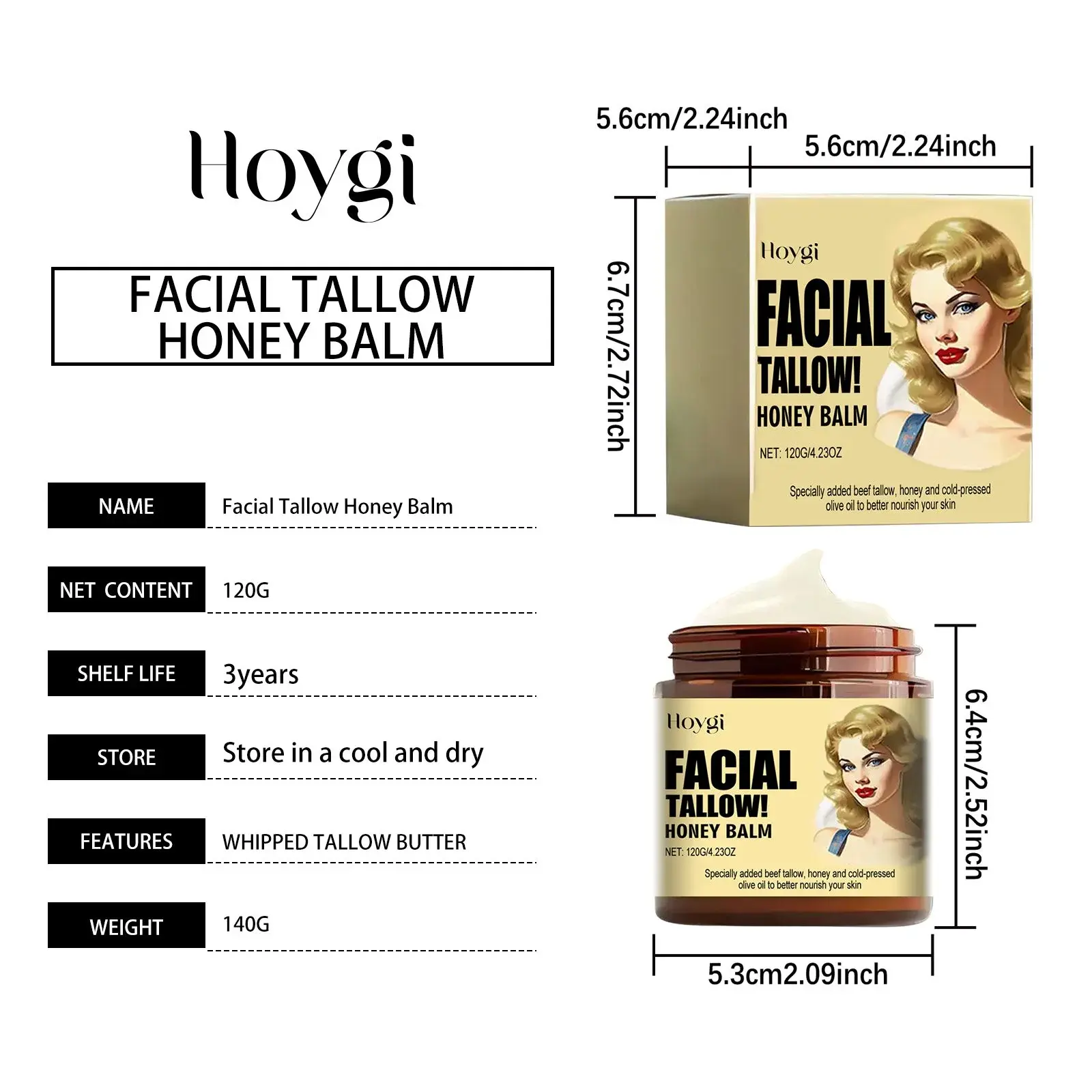 Tallow Honey Moisturizer - Deeply Hydrating & Nourishing Formula 1 HO A05 0726 01 16273820