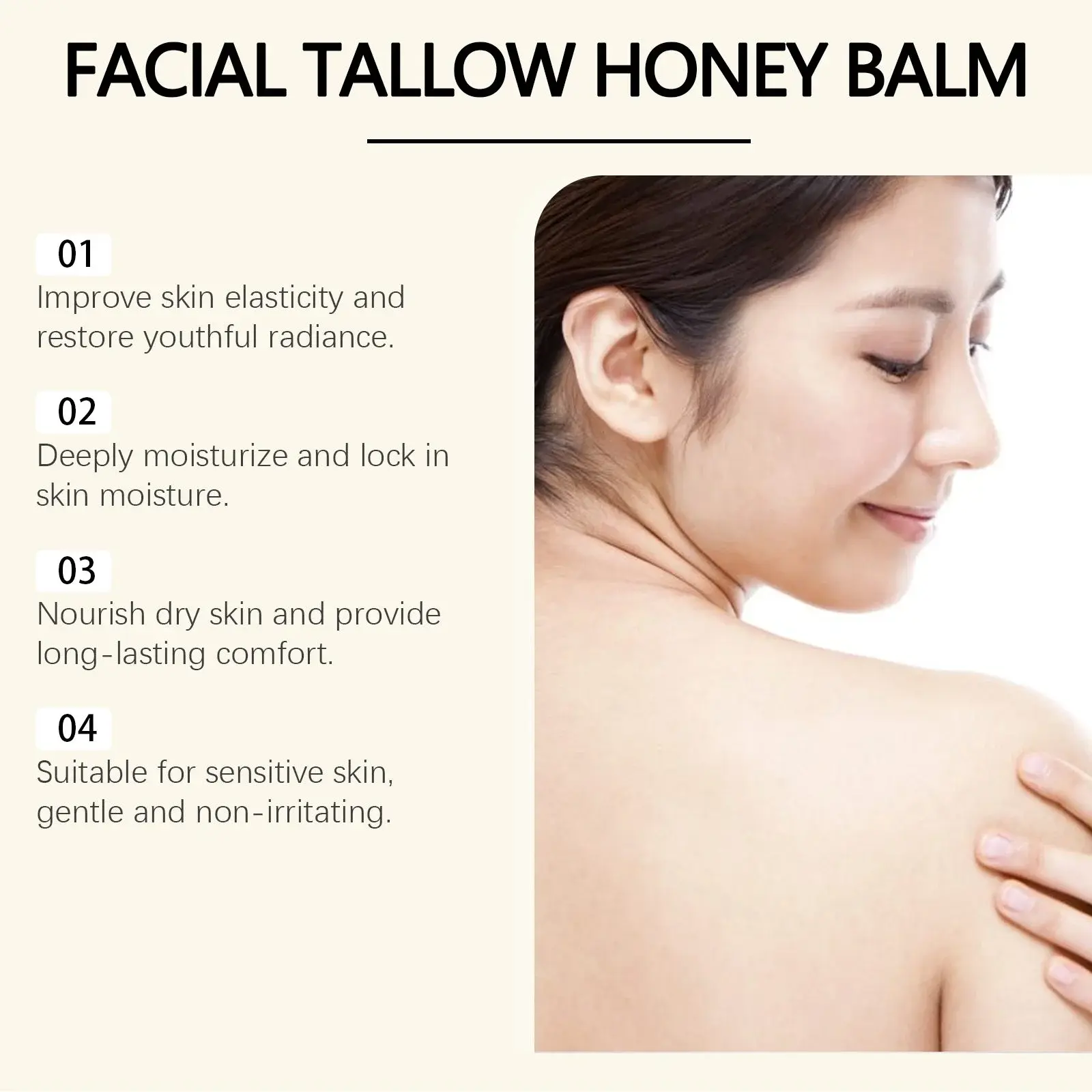 Tallow Honey Moisturizer - Deeply Hydrating & Nourishing Formula 5 HO A05 0726 01 32986417