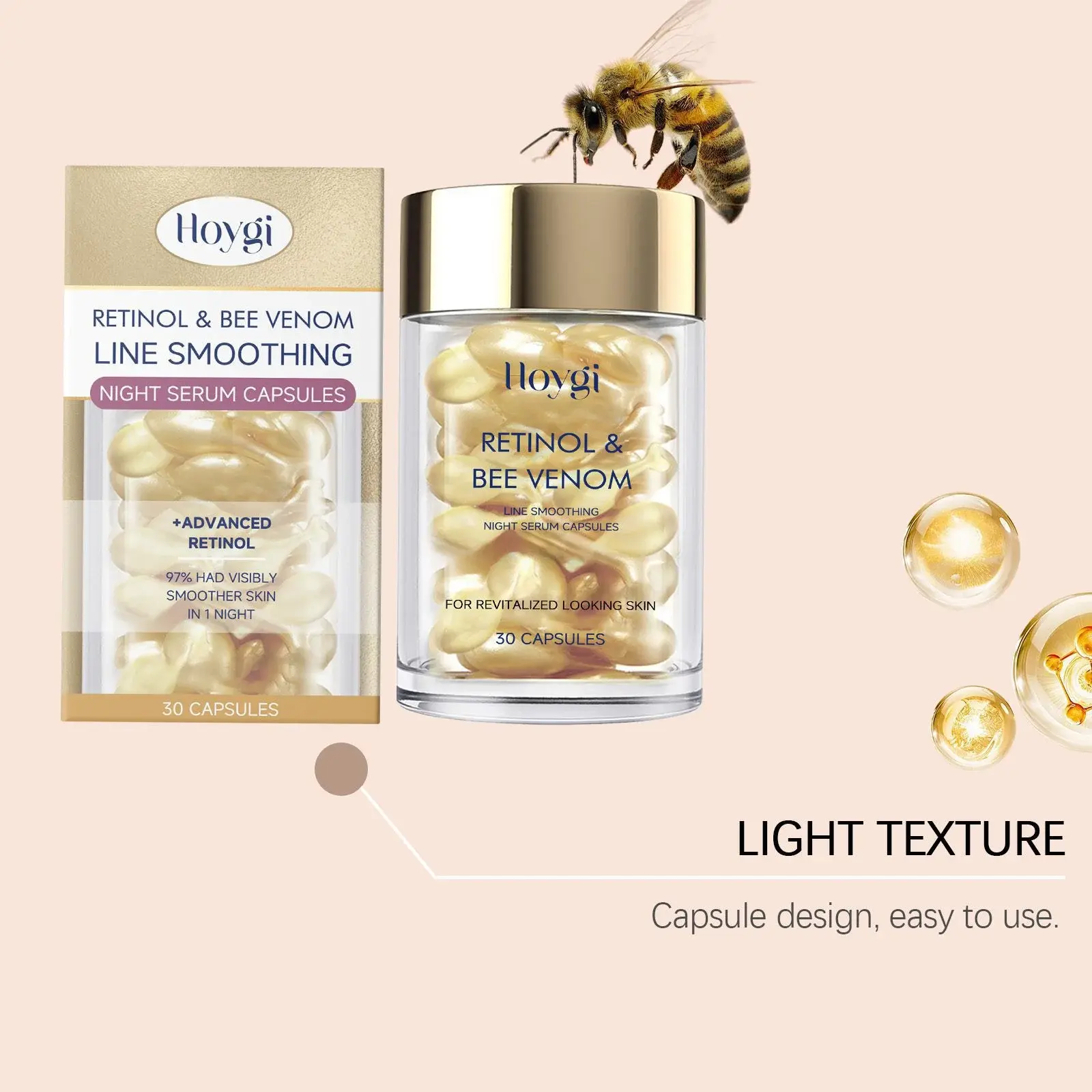 Retinol Bee Venom Face Capsule for Firming & Hydration - Hoygi 6 HO A05 0731 01 21973058