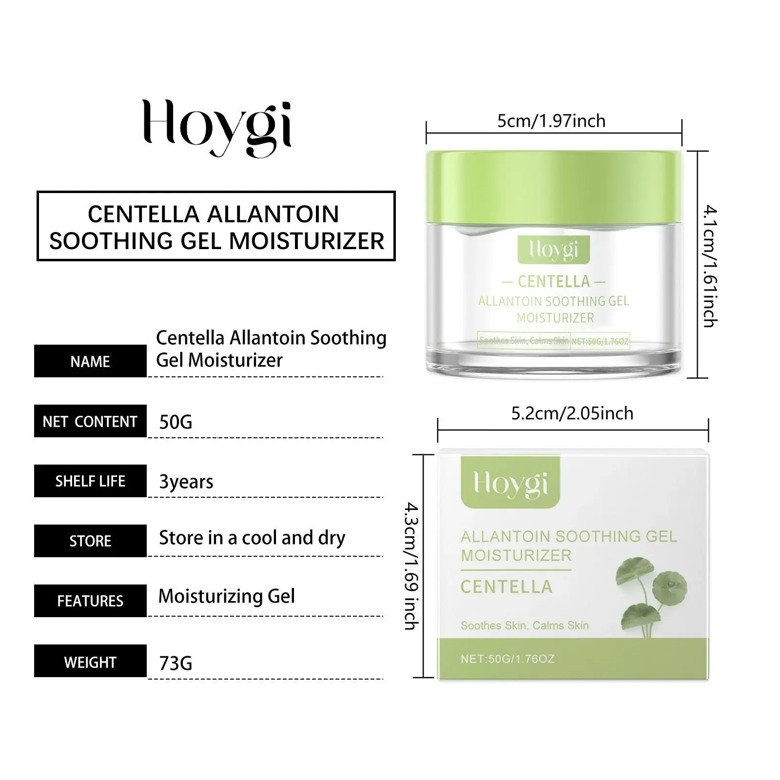 Centella Moisturizing Gel for Facial Skin - Hydrating & Soothing Formula 1 HO A05 0733 01 20618881