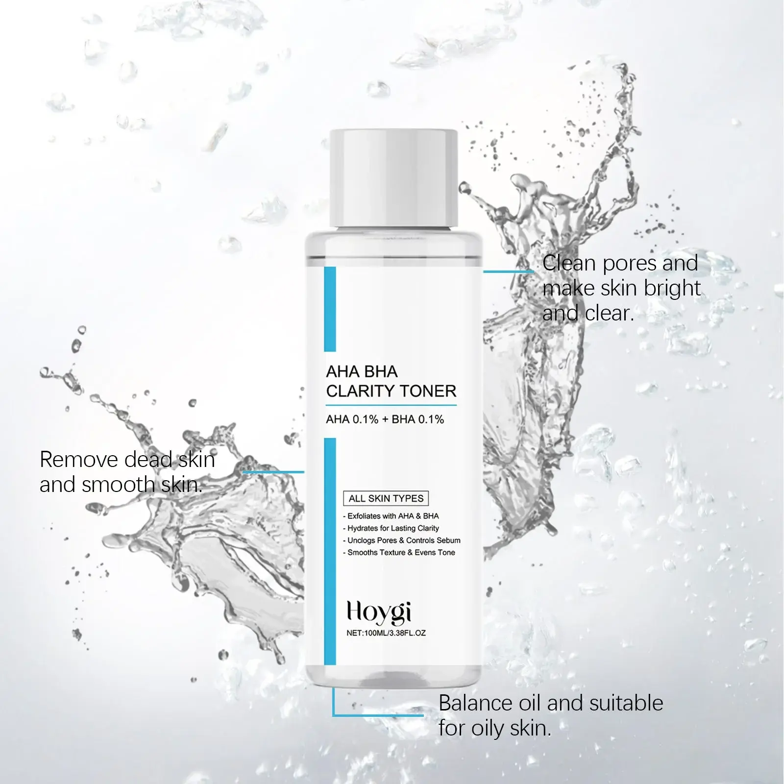 Exfoliating Oil-Control Toner with Salicylic Acid & Centella - Hoygi 9 HO A05 0734 03 40564543