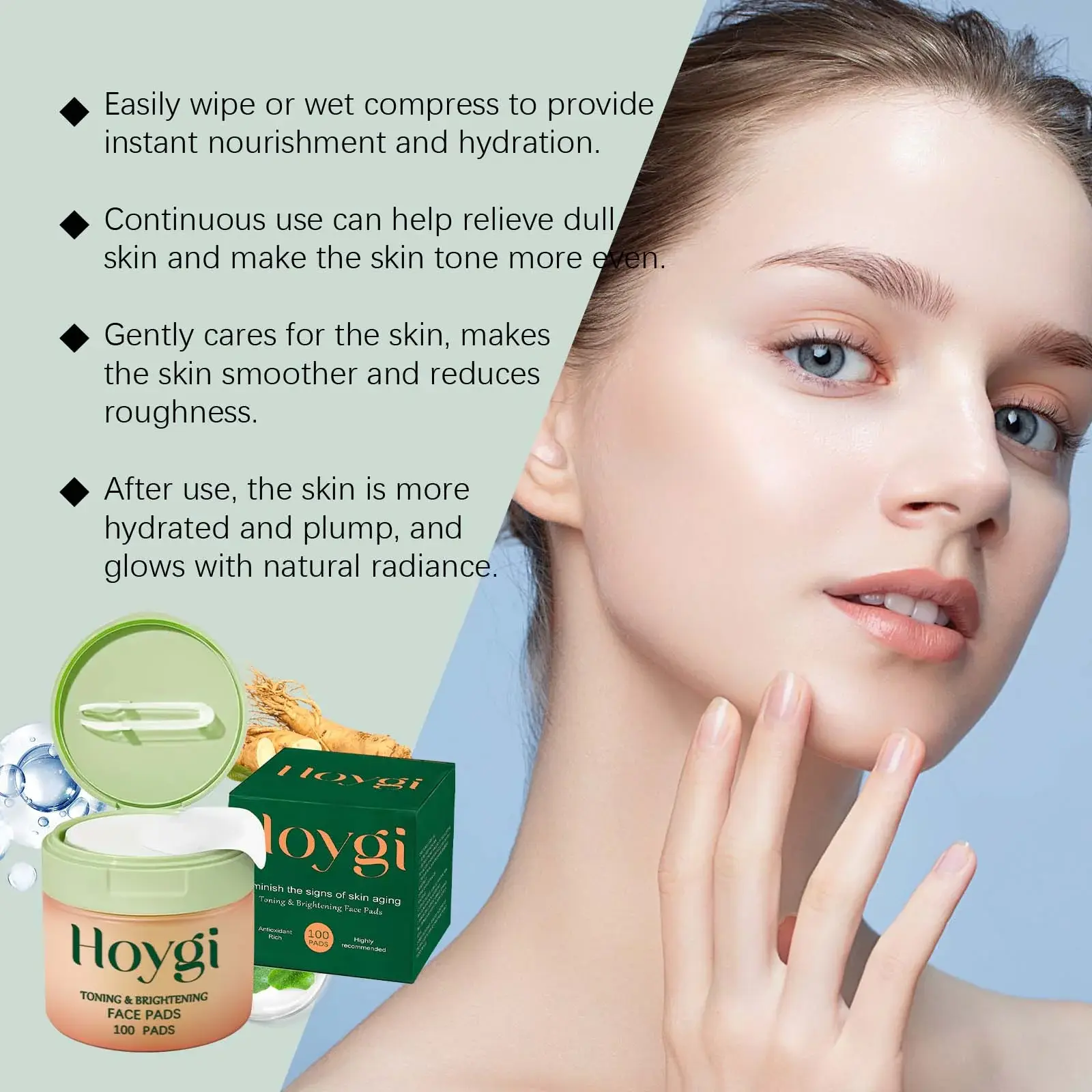 Hoygi Centella Hydrating Cotton Pads for Moisture & Elasticity 7 HO A05 0737 01 42188623