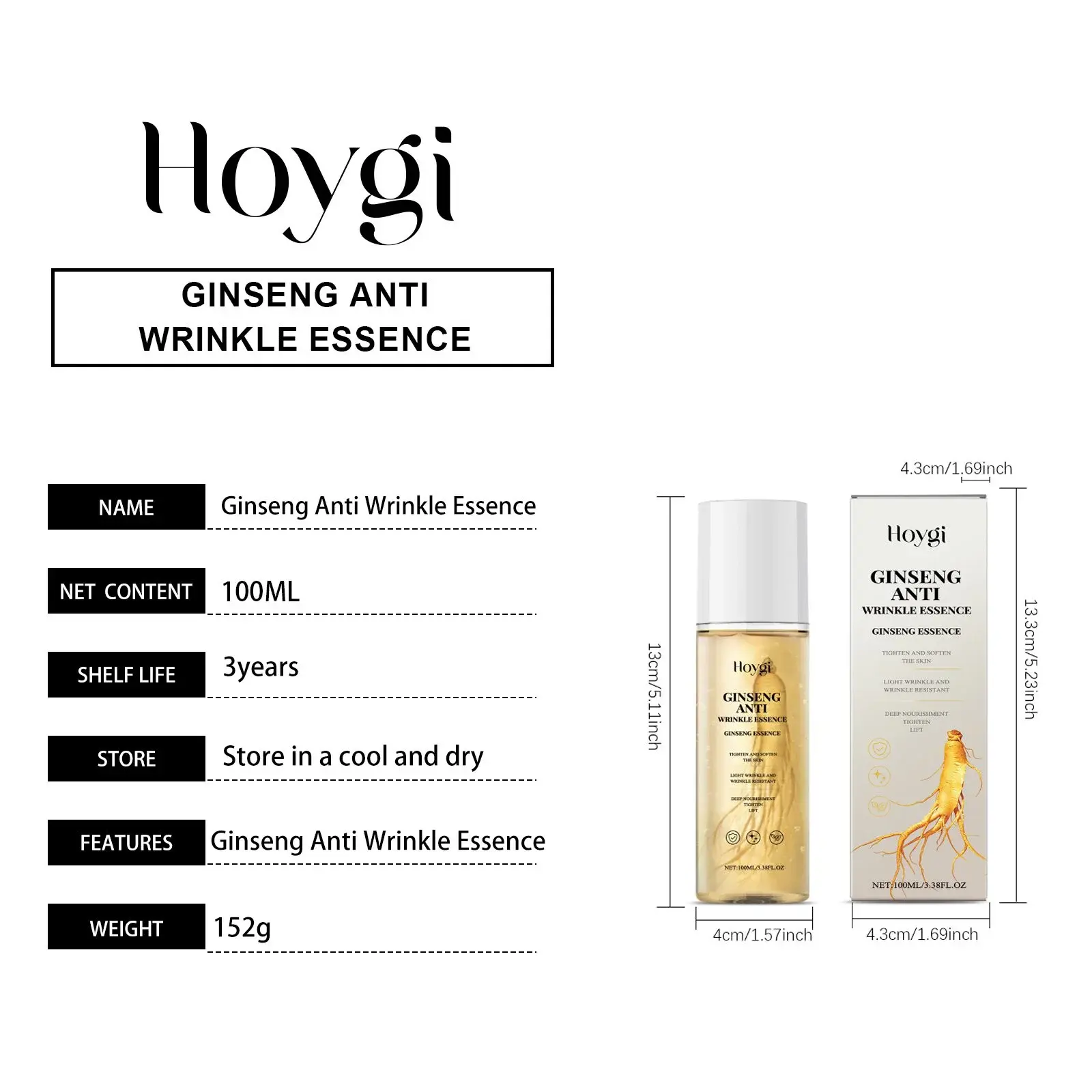 Ginseng Firming Serum for Fine Lines and Skin Nourishment by Hoygi 1 HO A05 0744 01 79186780