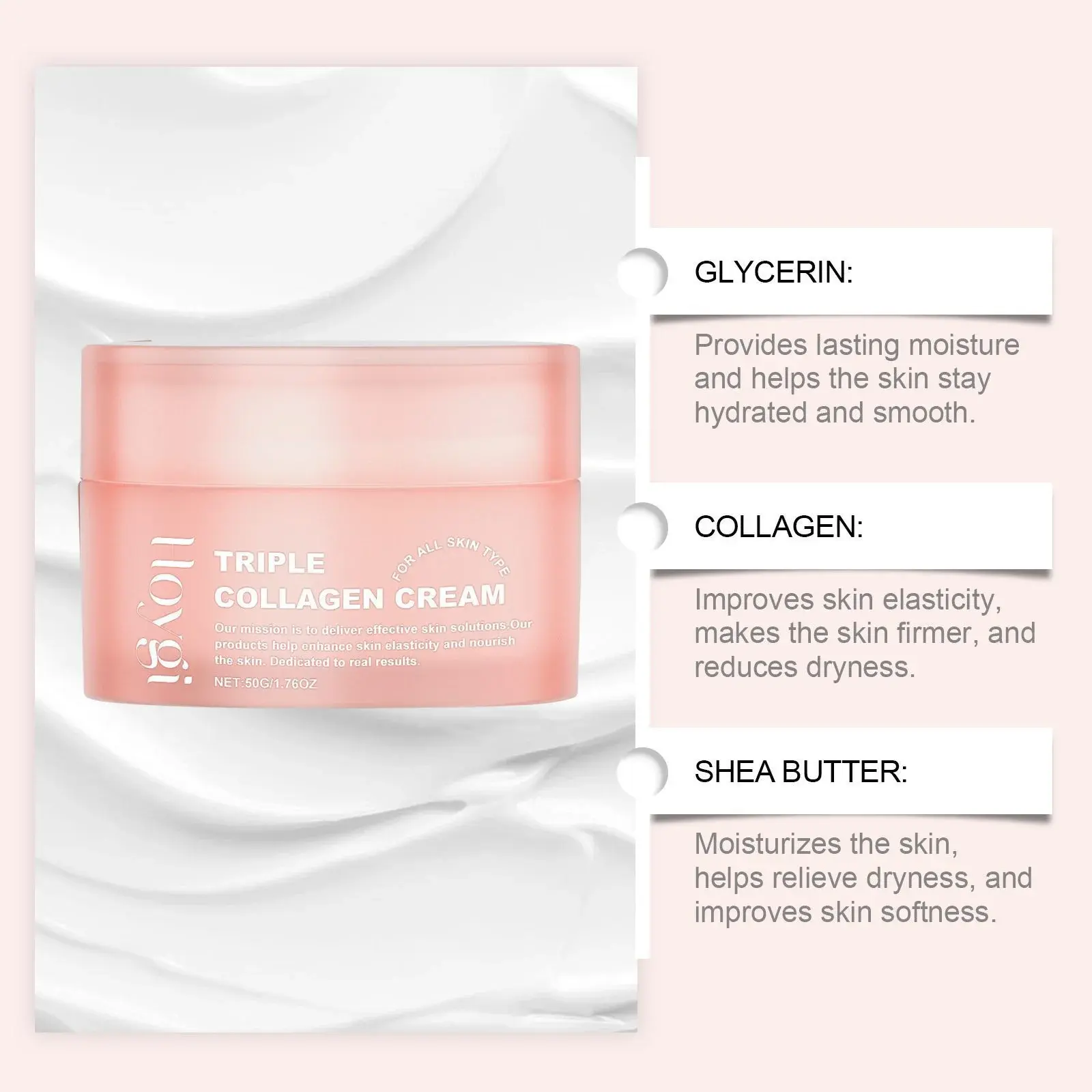 Collagen Moisturizing Face Cream - Hydrating Formula for Dry Skin 5 HO A05 0764 02 77918911