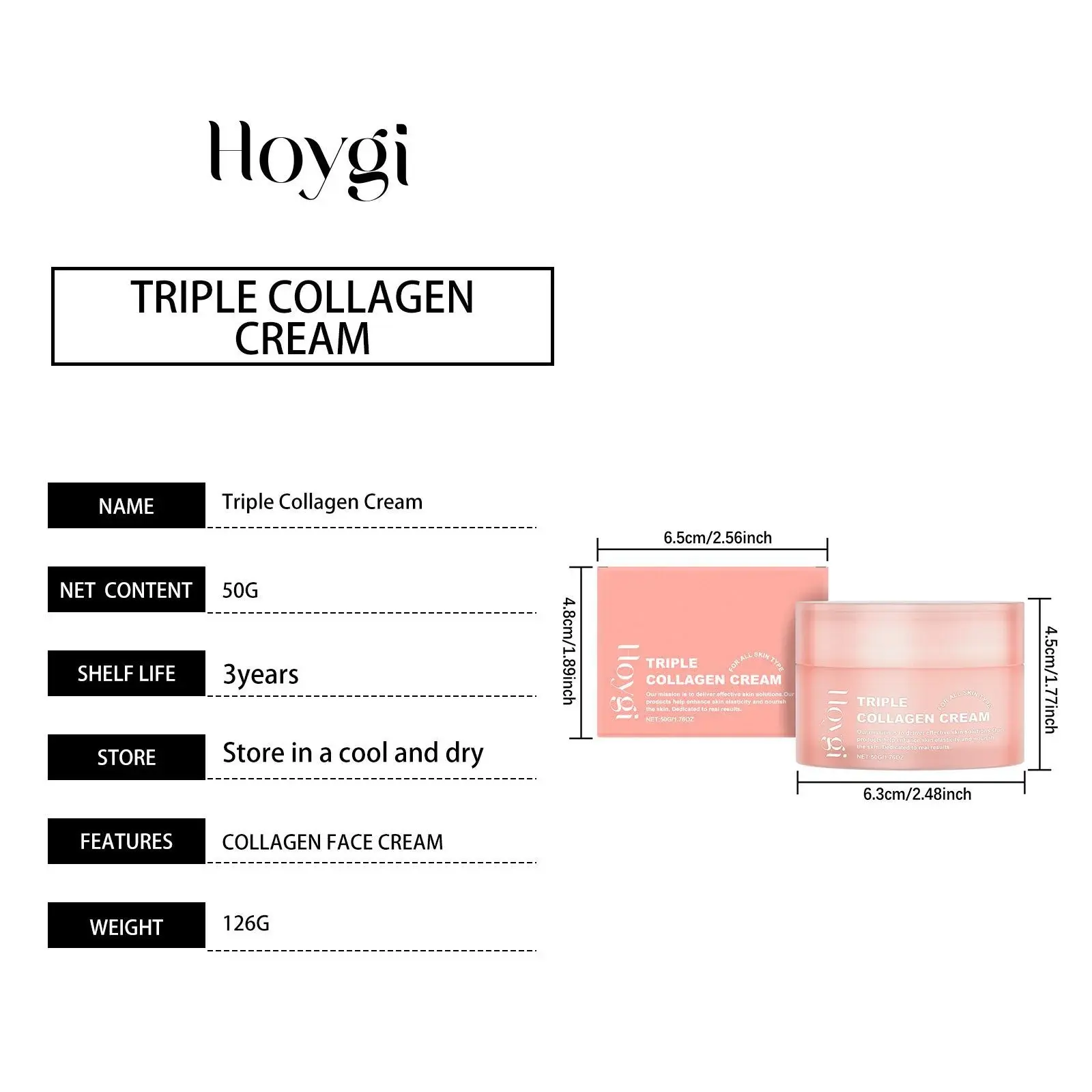 Collagen Moisturizing Face Cream - Hydrating Formula for Dry Skin 1 HO A05 0764 02 88833770
