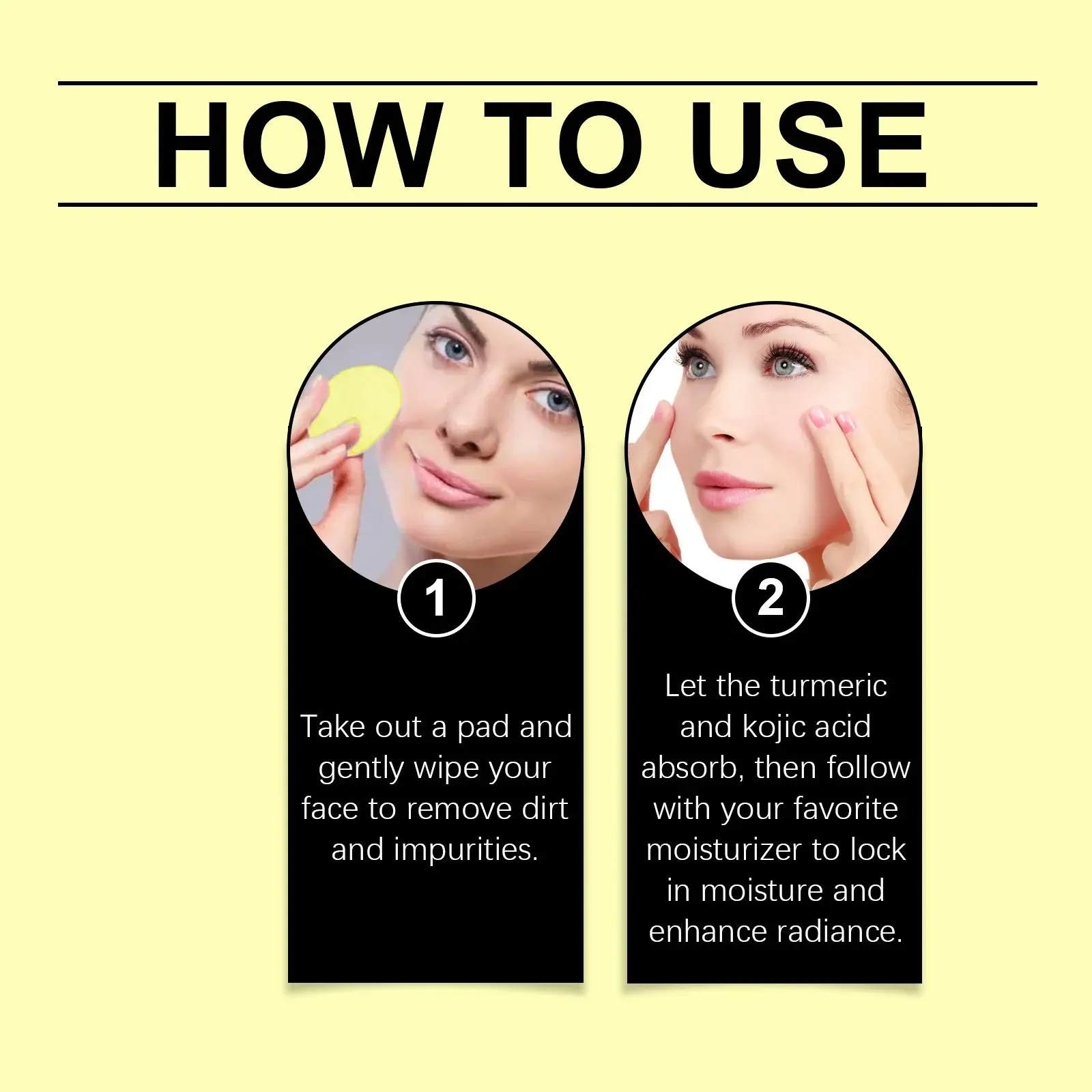 Turmeric Acid Cleansing Pads for Pore Refining & Skin Brightening 4 HO A05 0765 01 36491729