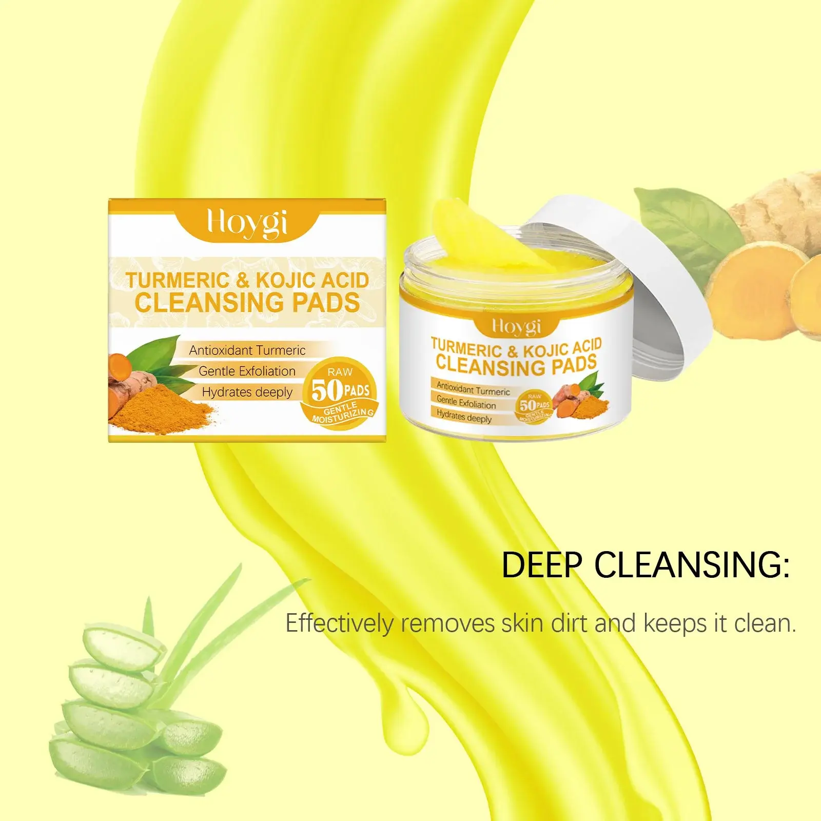 Turmeric Acid Cleansing Pads for Pore Refining & Skin Brightening 8 HO A05 0765 01 47672671