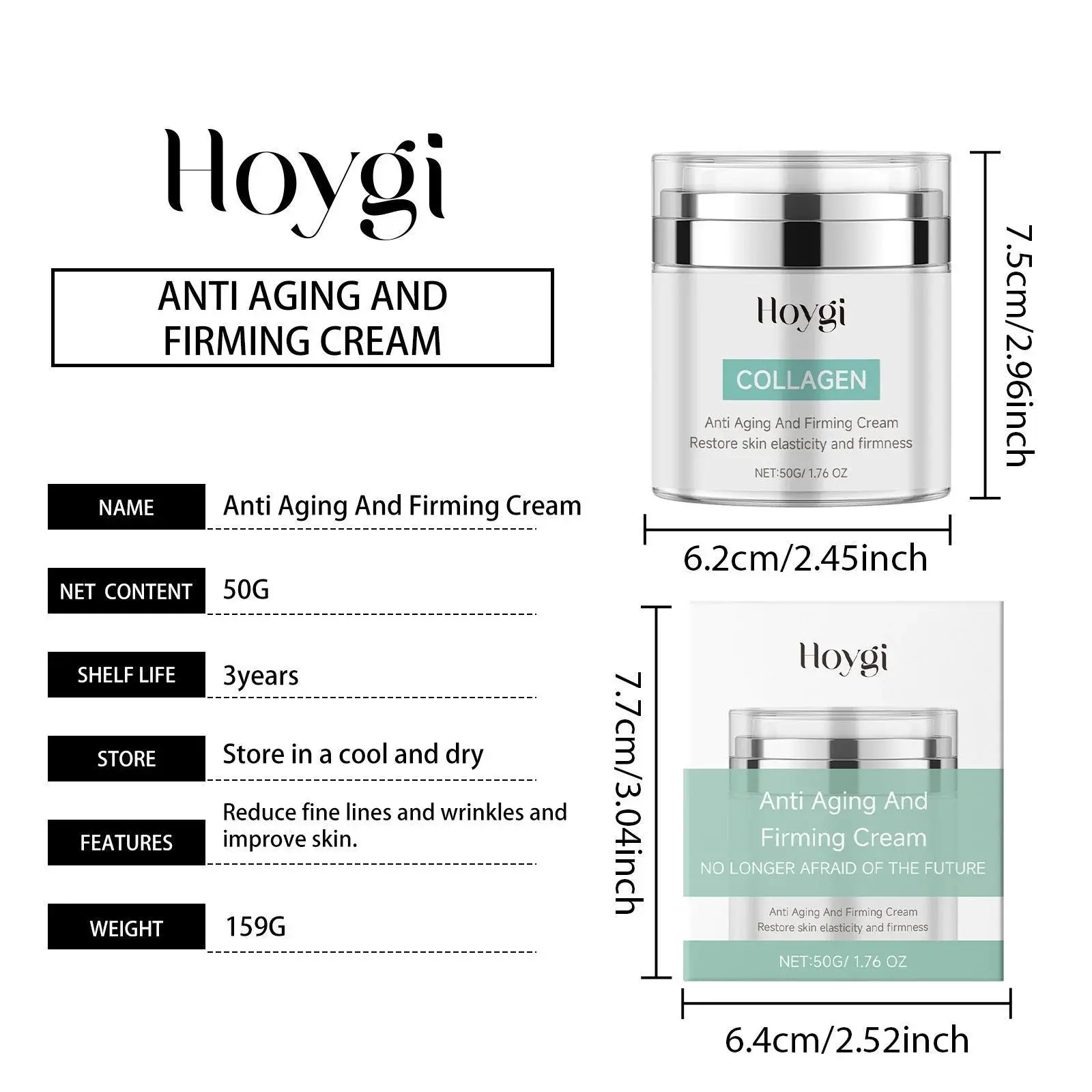 Collagen Facial Cream for Firming & Even Skin Tone - Hoygi 1 HO A05 0766 01 18046673
