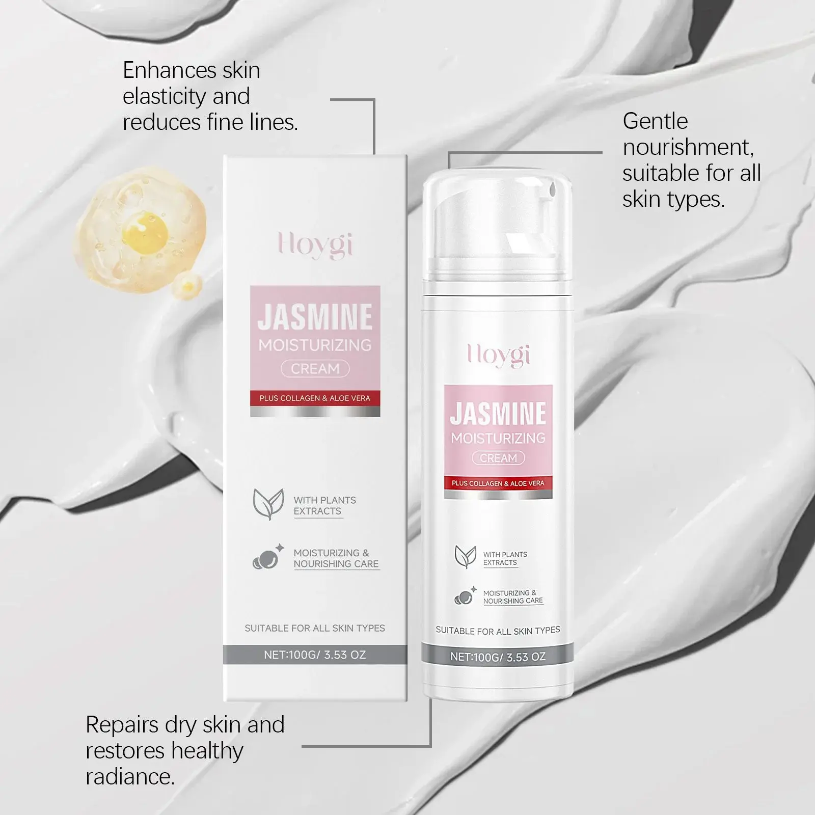 Collagen Jasmine Moisturizing Cream - Daily Hydrating Face Cream 7 HO A05 0774 01 84682341
