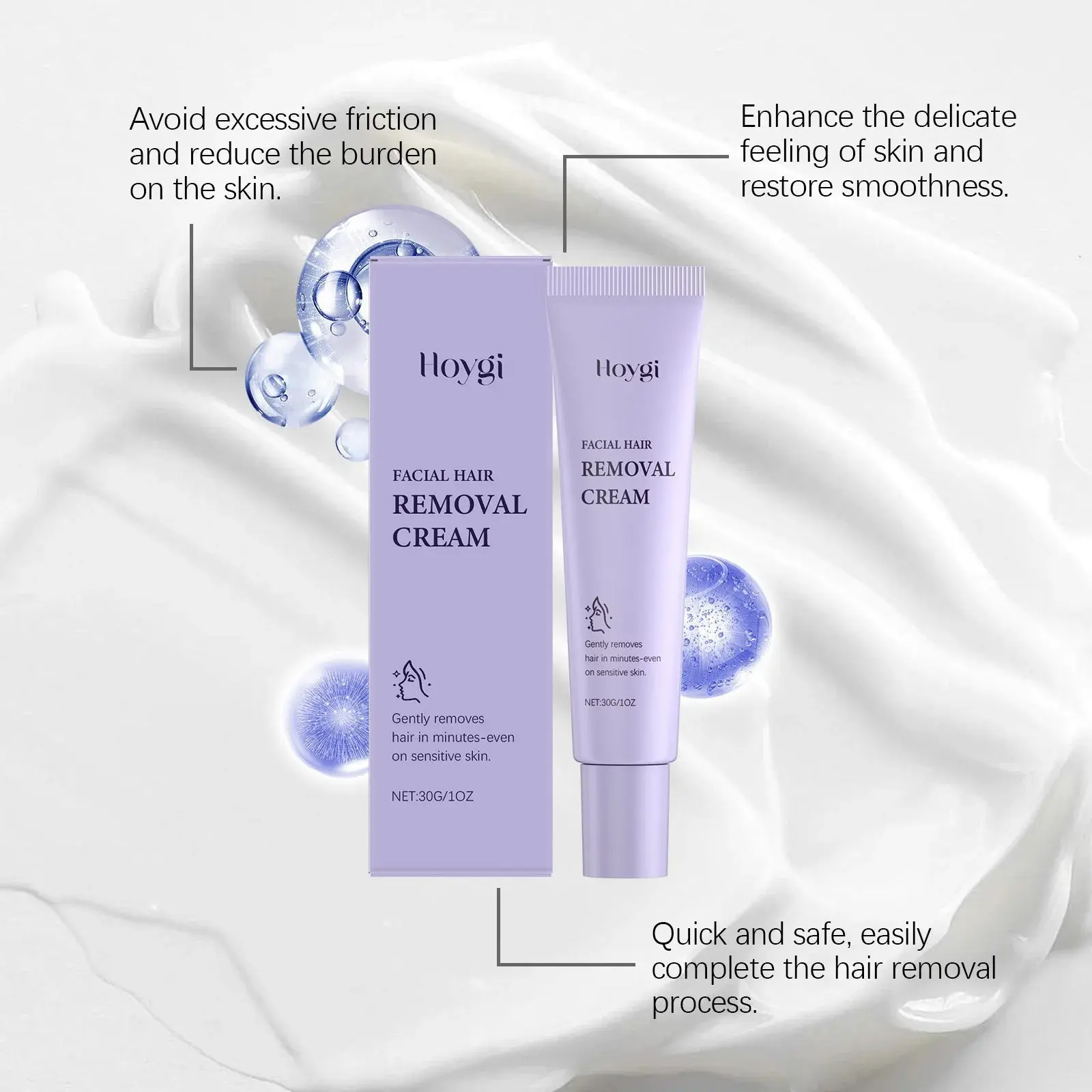Facial Hair Removal Cream for Sensitive Skin - Mild Daily Treatment by Hoygi 7 HO A05 0779 01 35495600