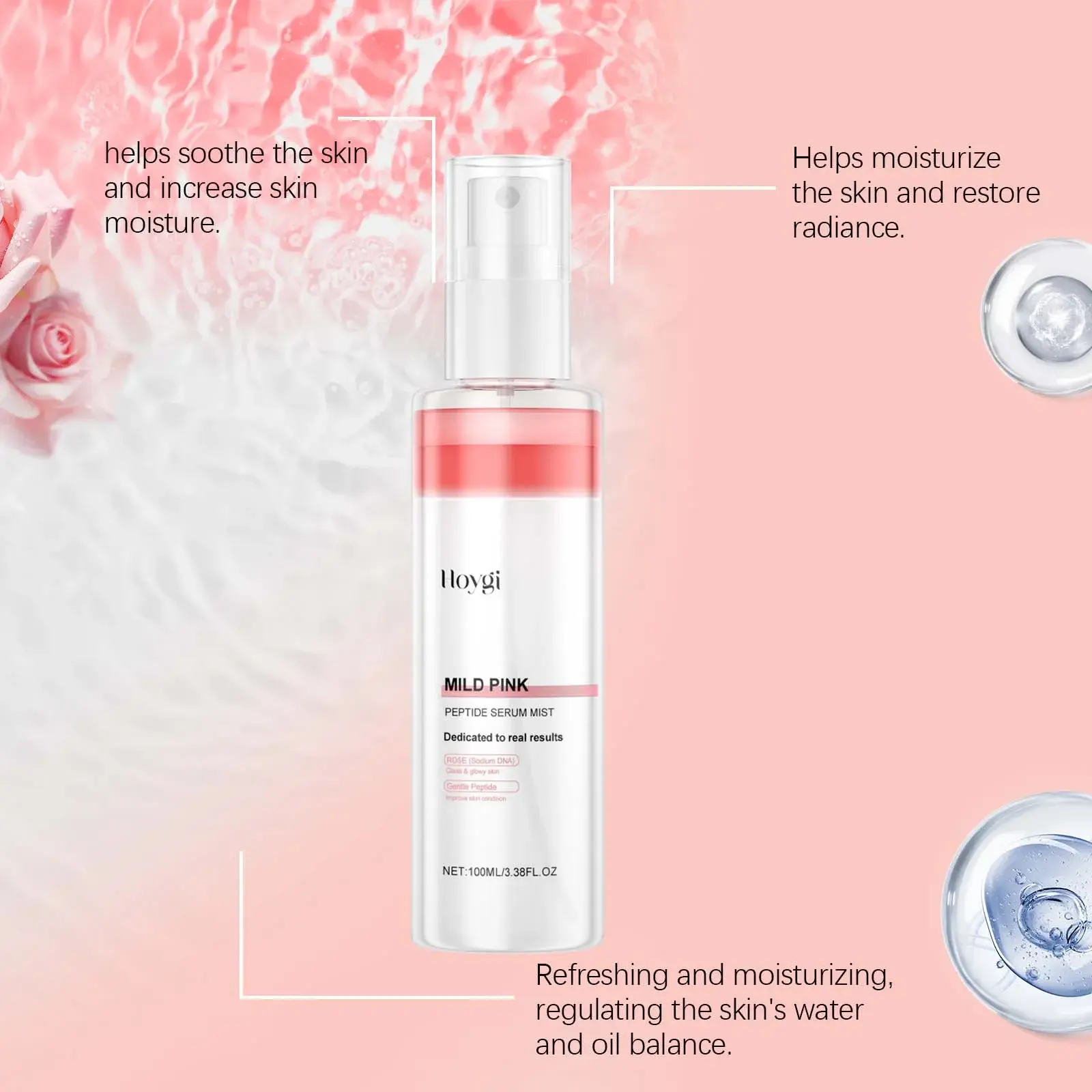 Nicotinamide Rose Moisturizing Facial Spray - Hydrating Daily Mist 8 HO A05 0790 01 51691248