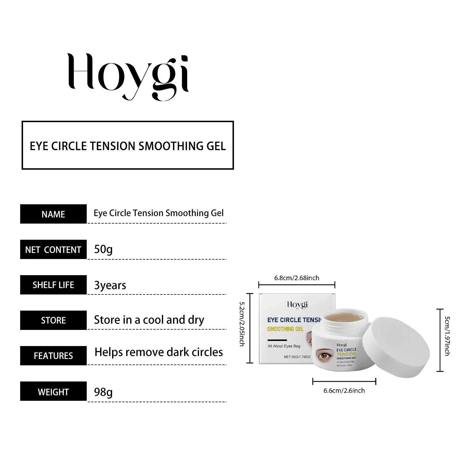 Eye Care Gel for Dark Circles and Nourishment - Hoygi 1 HO A05 0806 01 69539565