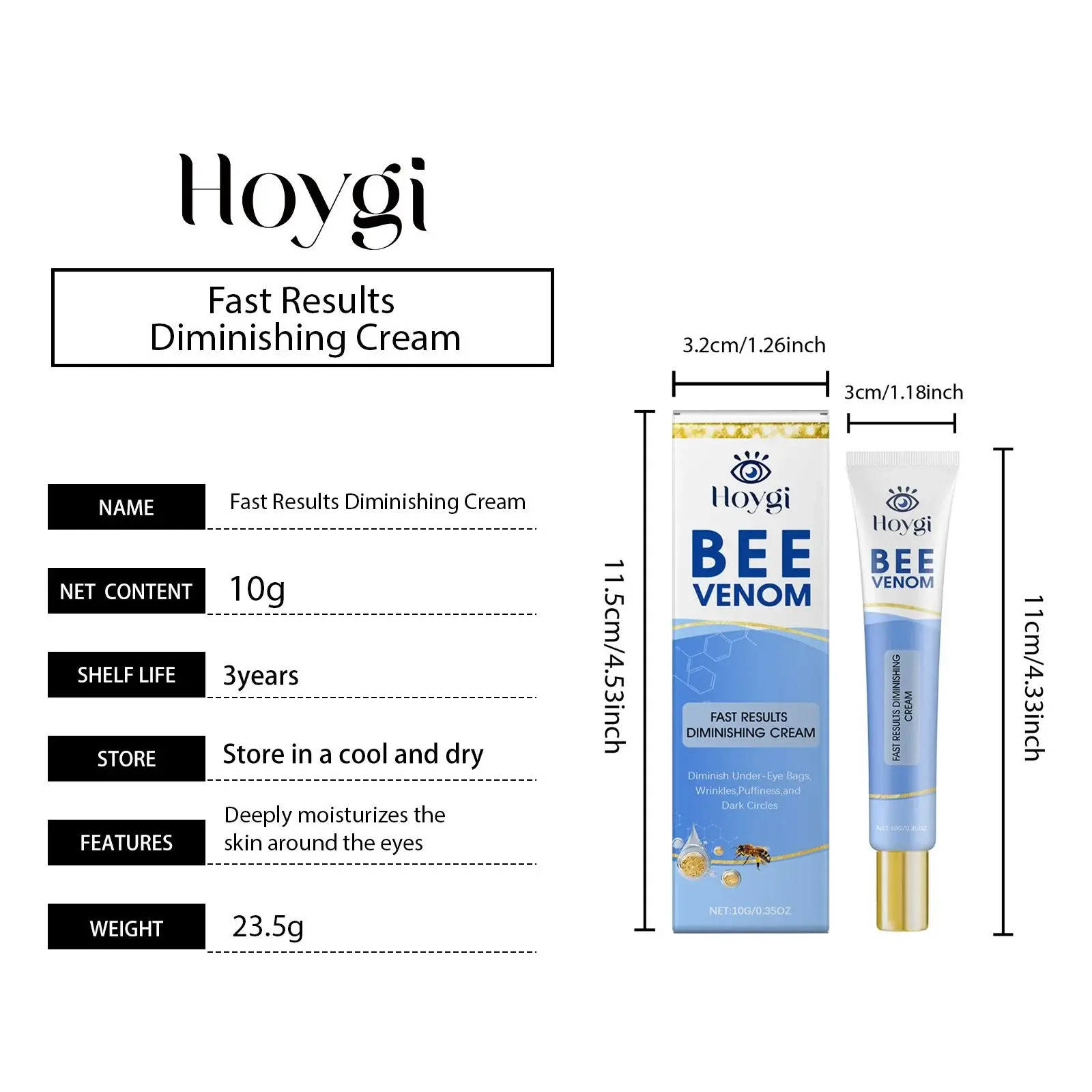 Hoygi Eye Cream: Hydrating & Firming Formula for Fine Lines 1 HO A05 0814 01 68518020