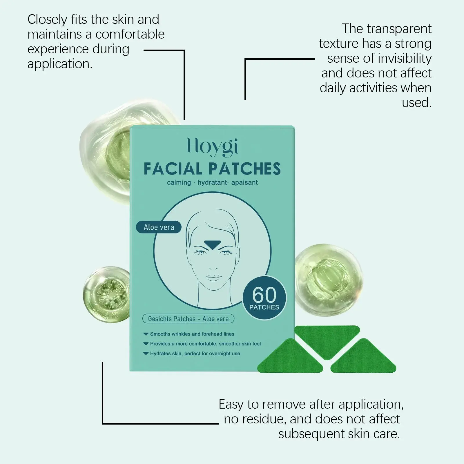 Aloe Vera Forehead Firming Patches for Hydrating & Firming - Hoygi 8 HO A05 0819 02 13957313