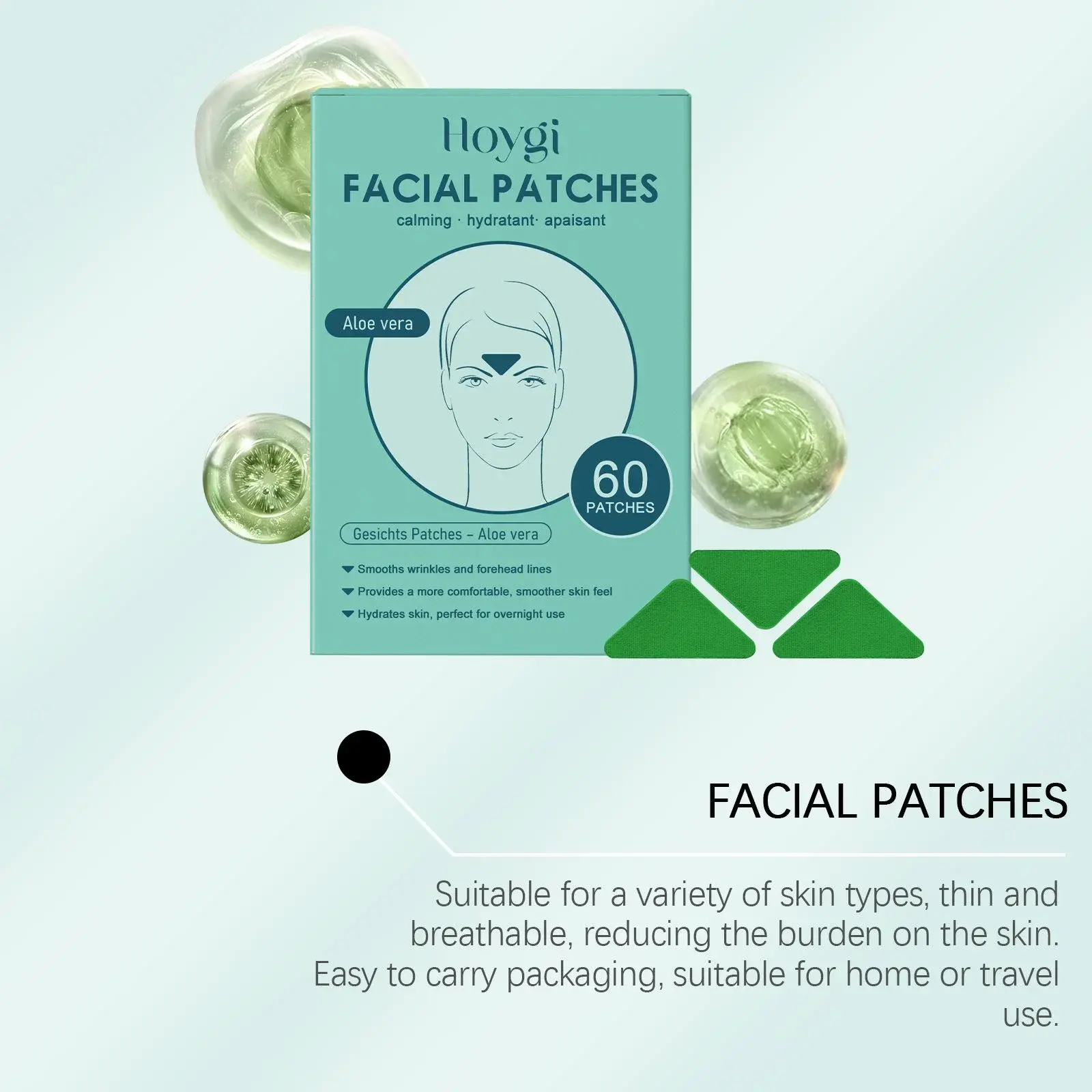 Aloe Vera Forehead Firming Patches for Hydrating & Firming - Hoygi 6 HO A05 0819 02 78060649