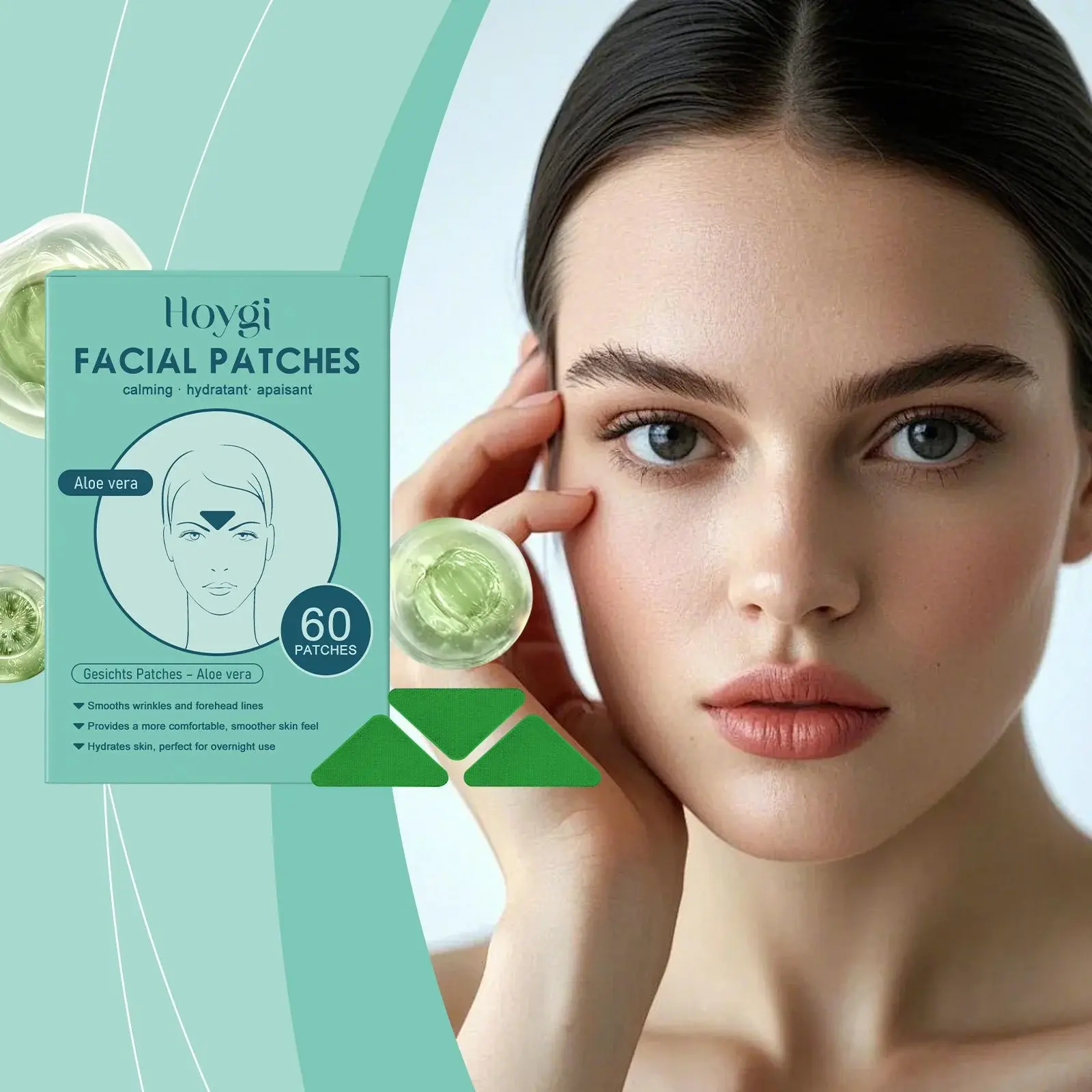 Aloe Vera Forehead Firming Patches for Hydrating & Firming - Hoygi 2 HO A05 0819 02 95609057