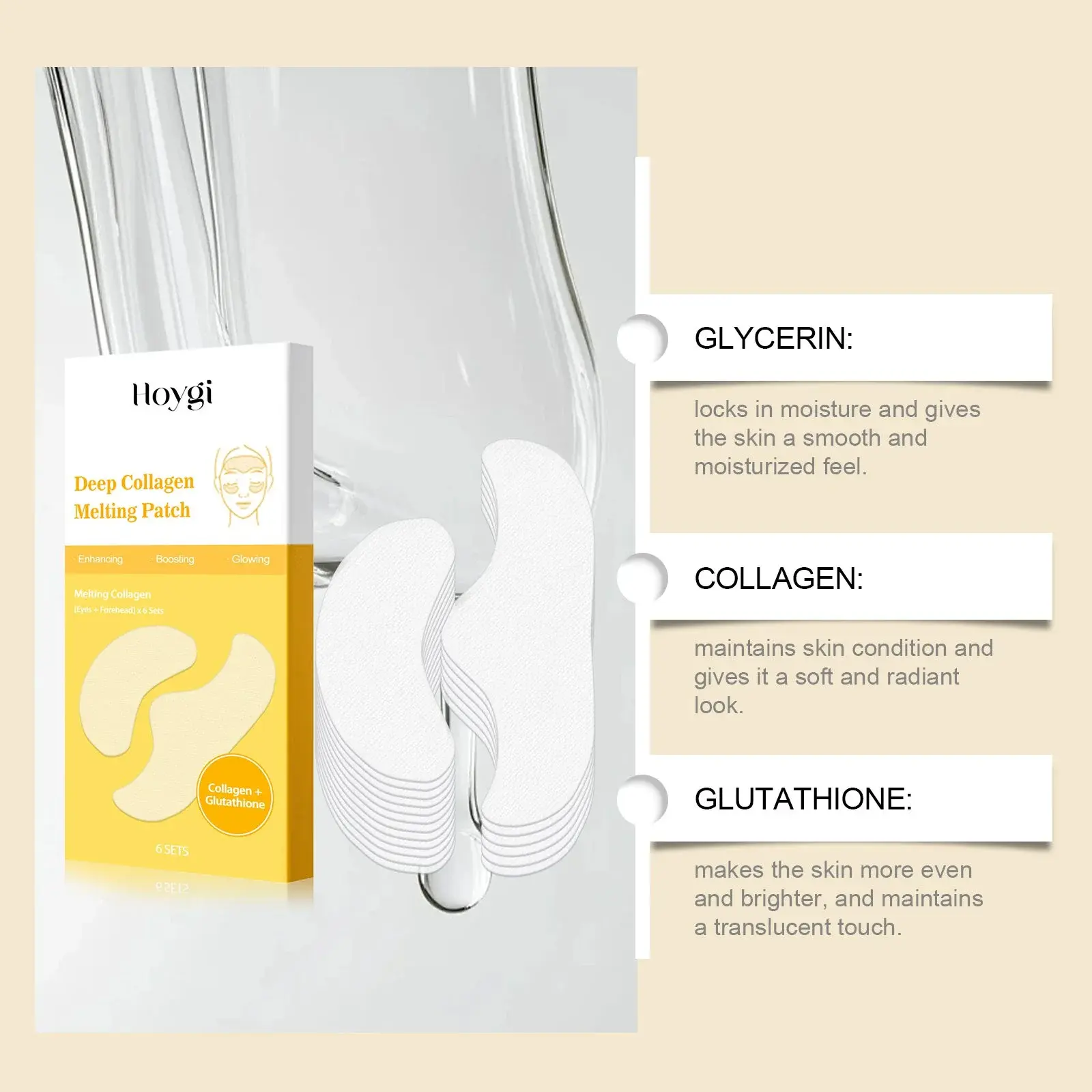 Water Soluble Eye Patches with Collagen and Glutathione 7 HO A05 0827 01 98320188
