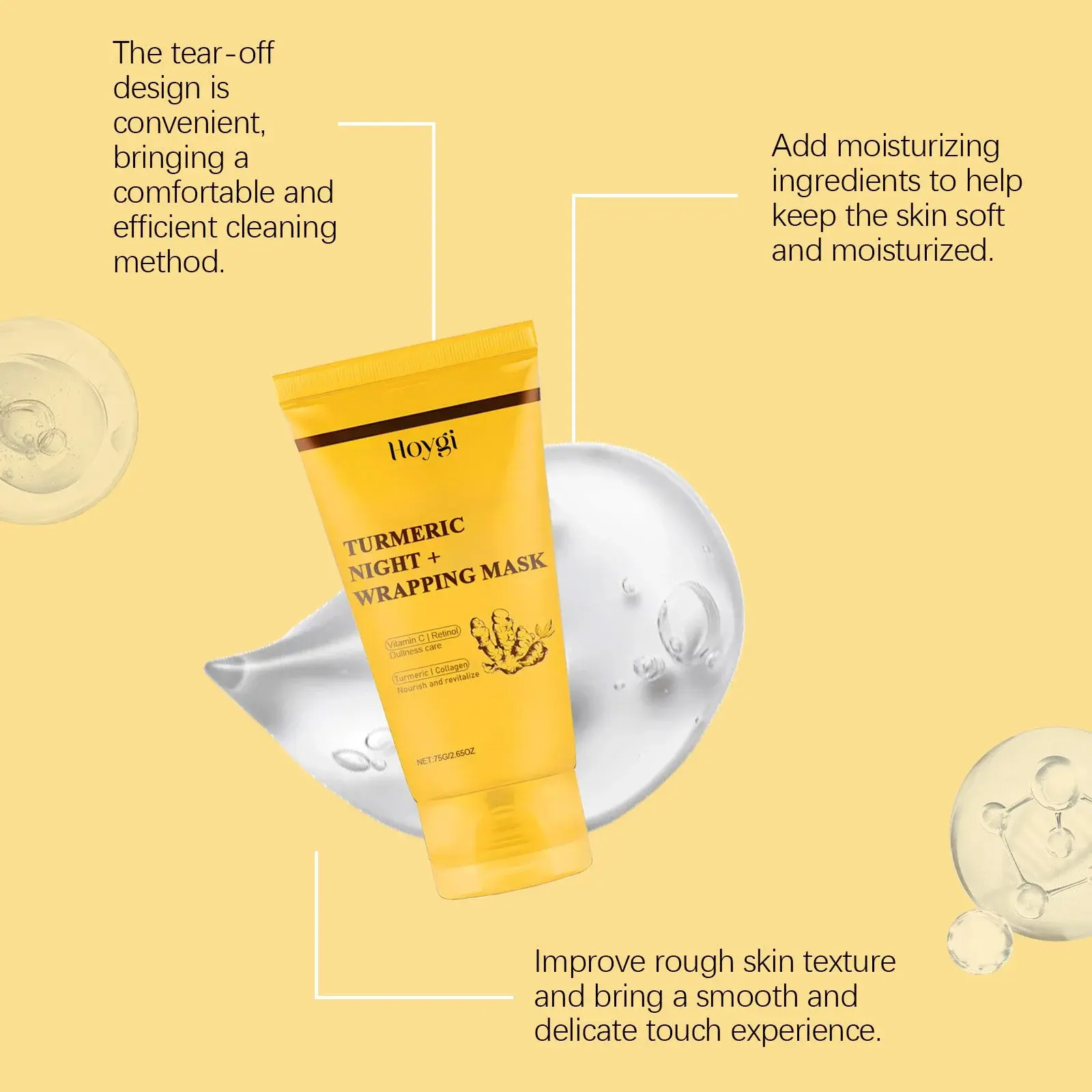 Turmeric Collagen Peel-Off Mask with Scraper - Exfoliating & Firming 7 HO A05 0831 02 29588755