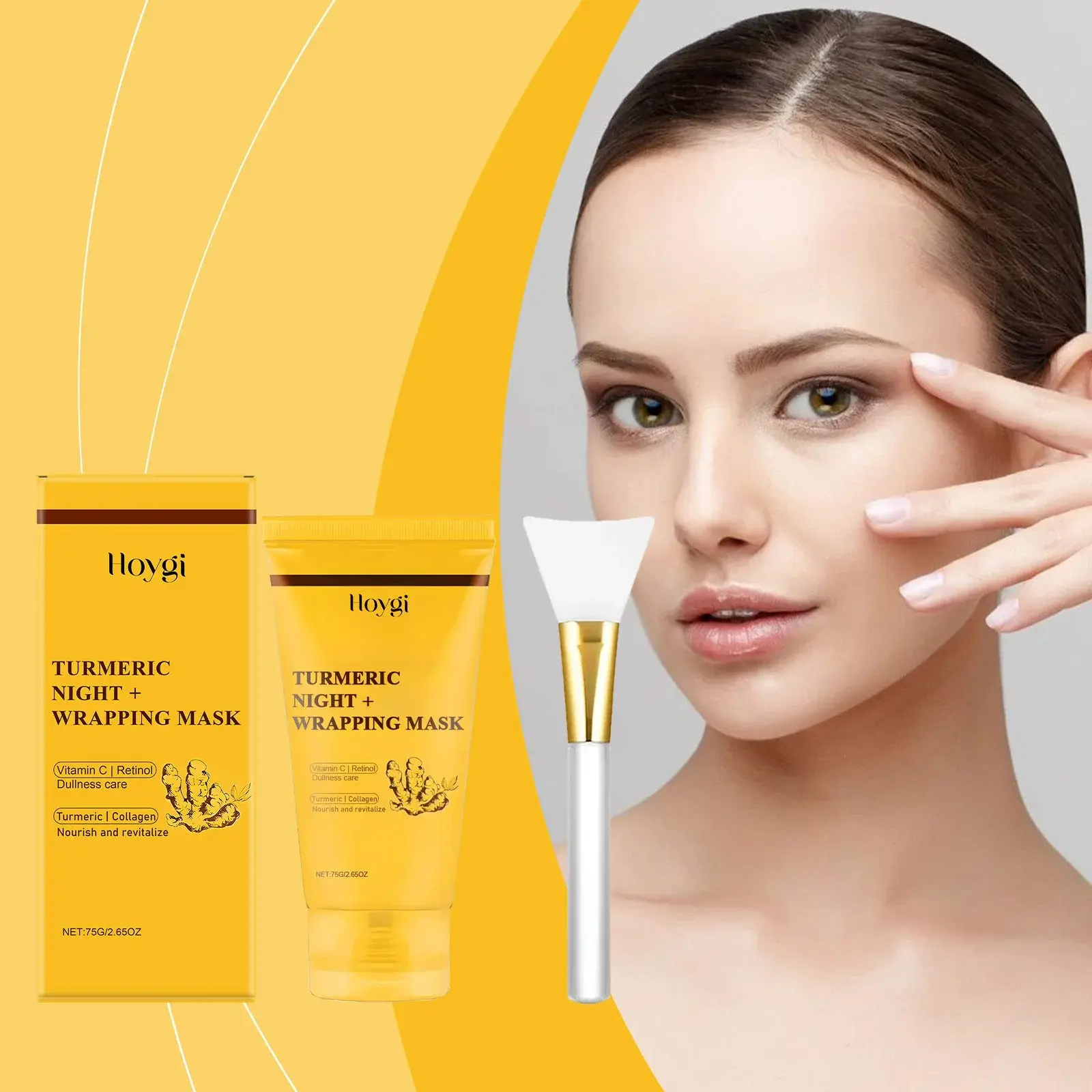 Turmeric Collagen Peel-Off Mask with Scraper - Exfoliating & Firming 2 HO A05 0831 02 51471568