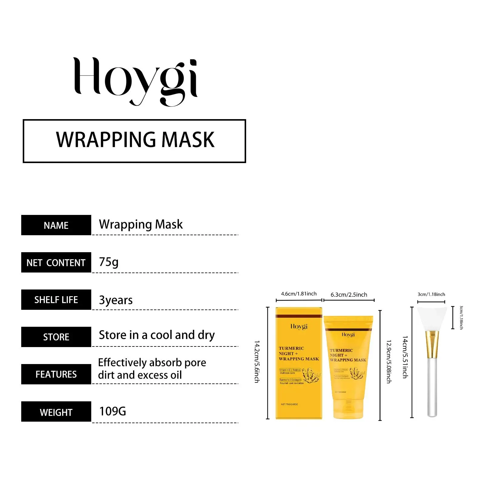 Turmeric Collagen Peel-Off Mask with Scraper - Exfoliating & Firming 1 HO A05 0831 02 81186785