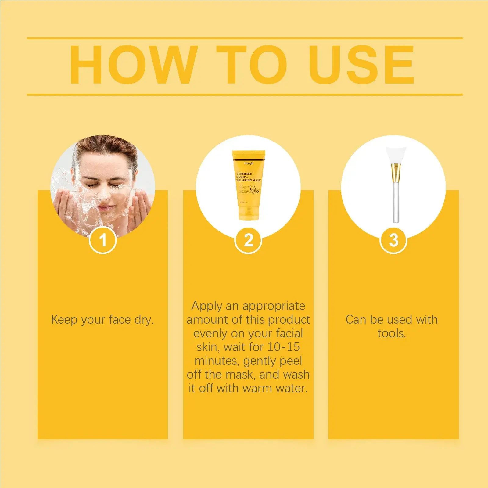 Turmeric Collagen Peel-Off Mask with Scraper - Exfoliating & Firming 4 HO A05 0831 02 91118560