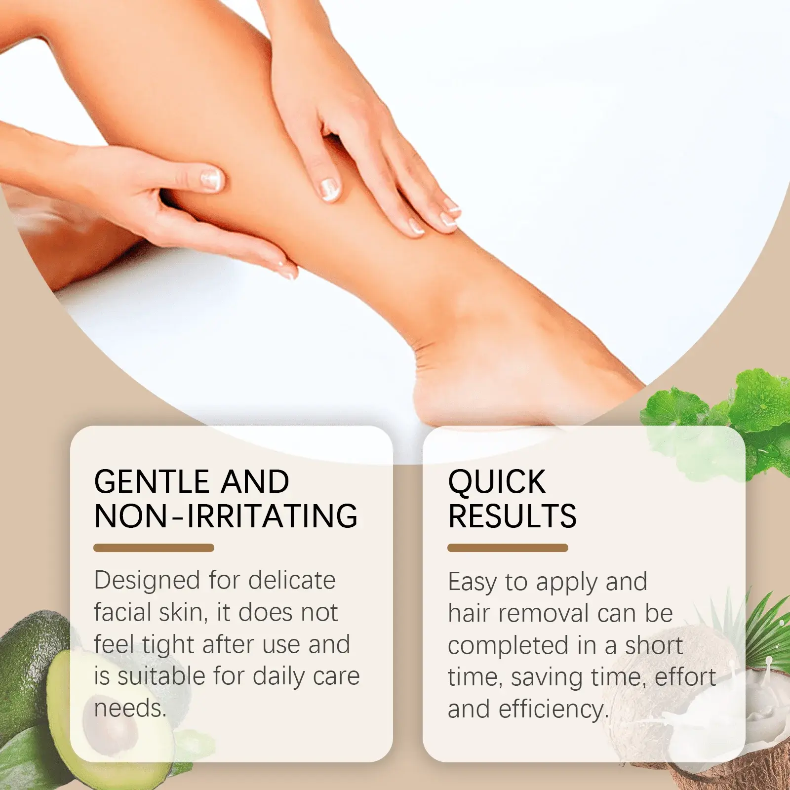Facial Hair Removal Cream with Coconut Oil for Men & Women - Hoygi 6 HO A05 0840 01 94480367