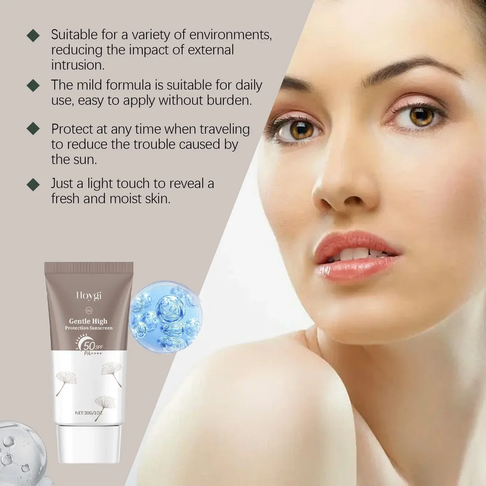 Gentle Moisturizing Face Cream with UV Protection & Non-Sticky Finish | Hoygi 7 HO A05 0857 01 63908469