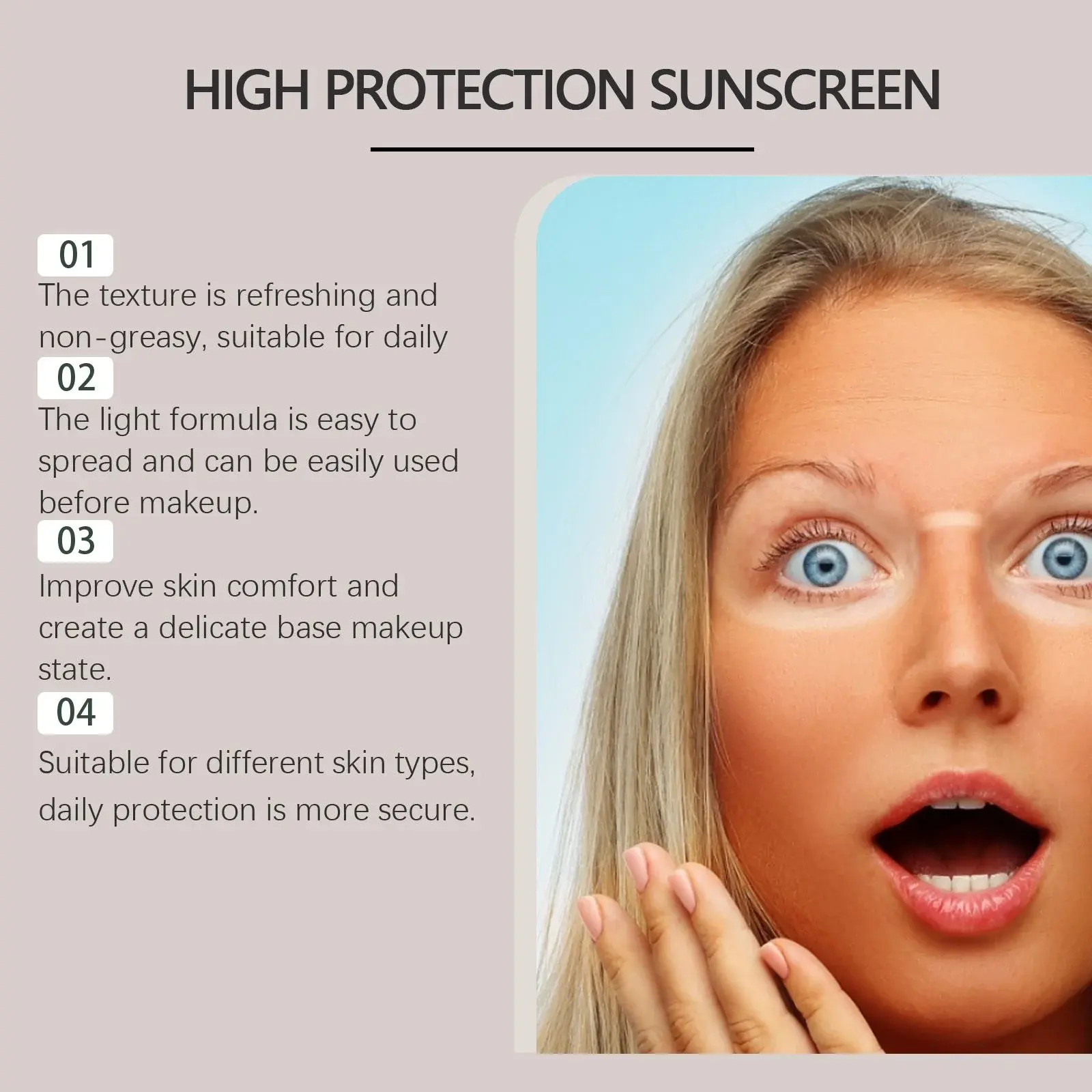 Gentle Moisturizing Face Cream with UV Protection & Non-Sticky Finish | Hoygi 5 HO A05 0857 01 64295860