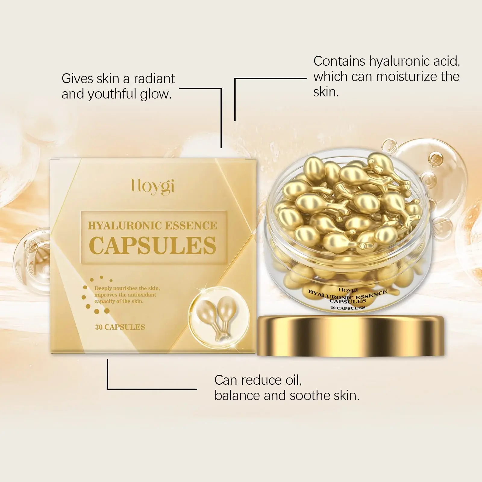 Hyaluronic Acid Essence Capsules for Skin Rejuvenation - Hoygi 9 HO A05 0858 01 41964229