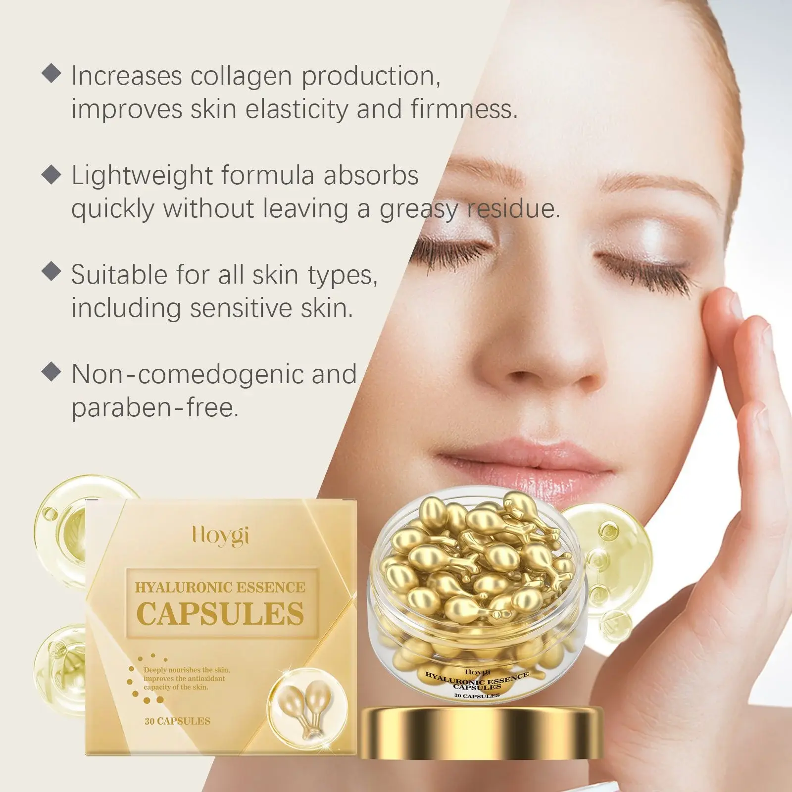 Hyaluronic Acid Essence Capsules for Skin Rejuvenation - Hoygi 5 HO A05 0858 01 92804168