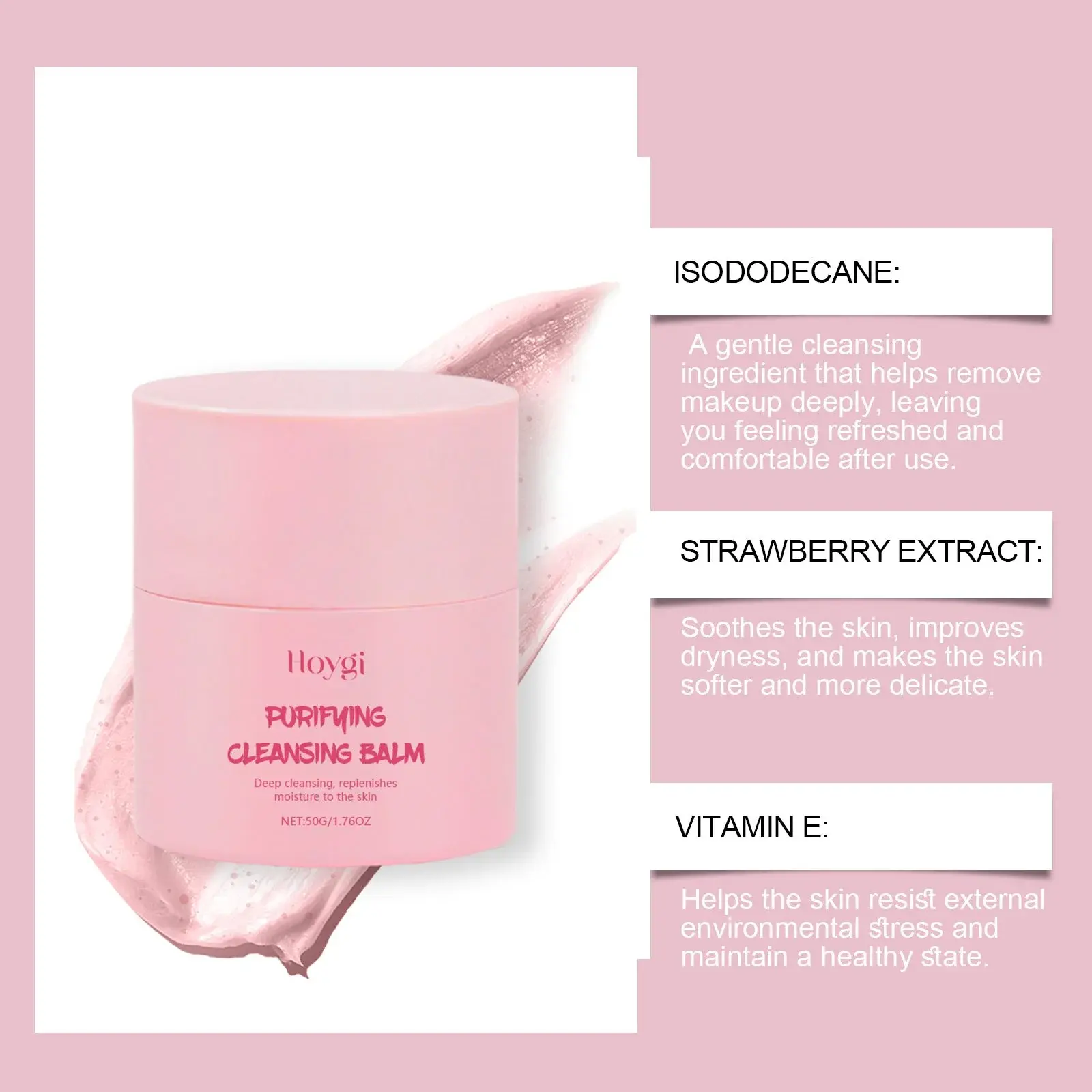 Strawberry Cleansing Cream Deep Cleanser for Fresh Skin - Hoygi 5 HO A05 0868 01 33960732
