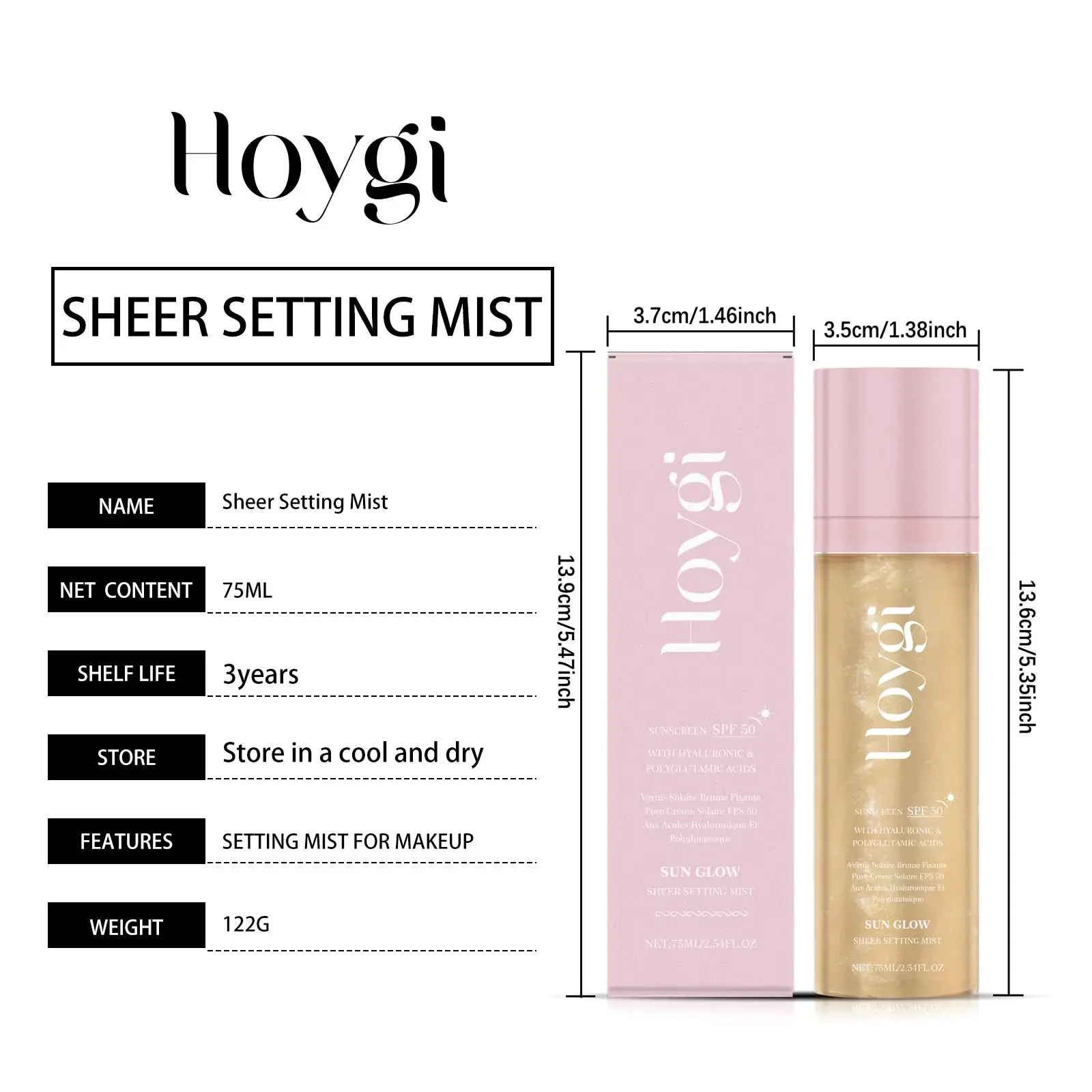 Moisturizing Protection Spray with Oil Control & Matte Finish - Hoygi 1 HO A05 0879 01 73903943