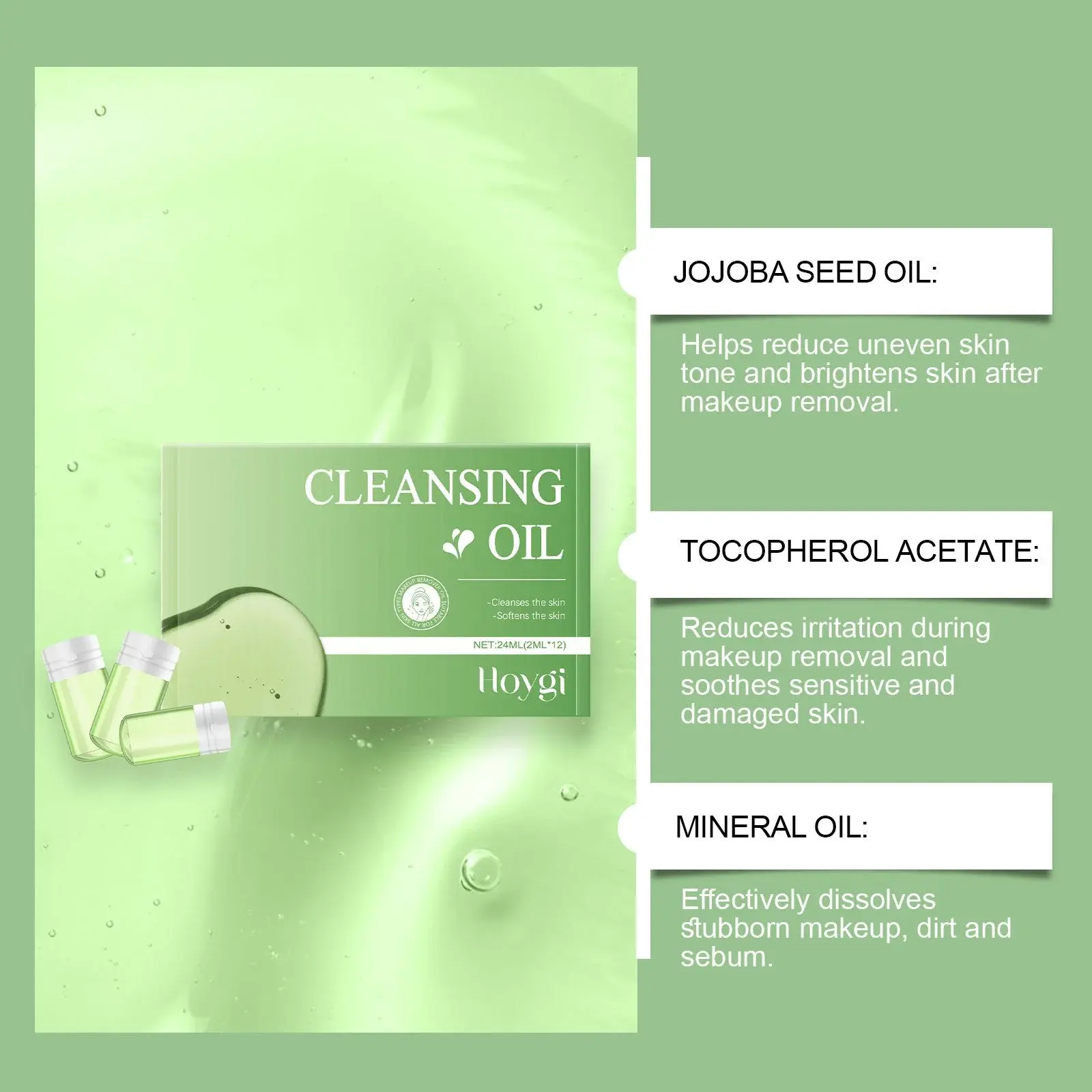 Mini Portable Gentle Cleansing Oil - Non-Sticky Refreshing Formula - Hoygi 5 HO A05 0890 01 94338073
