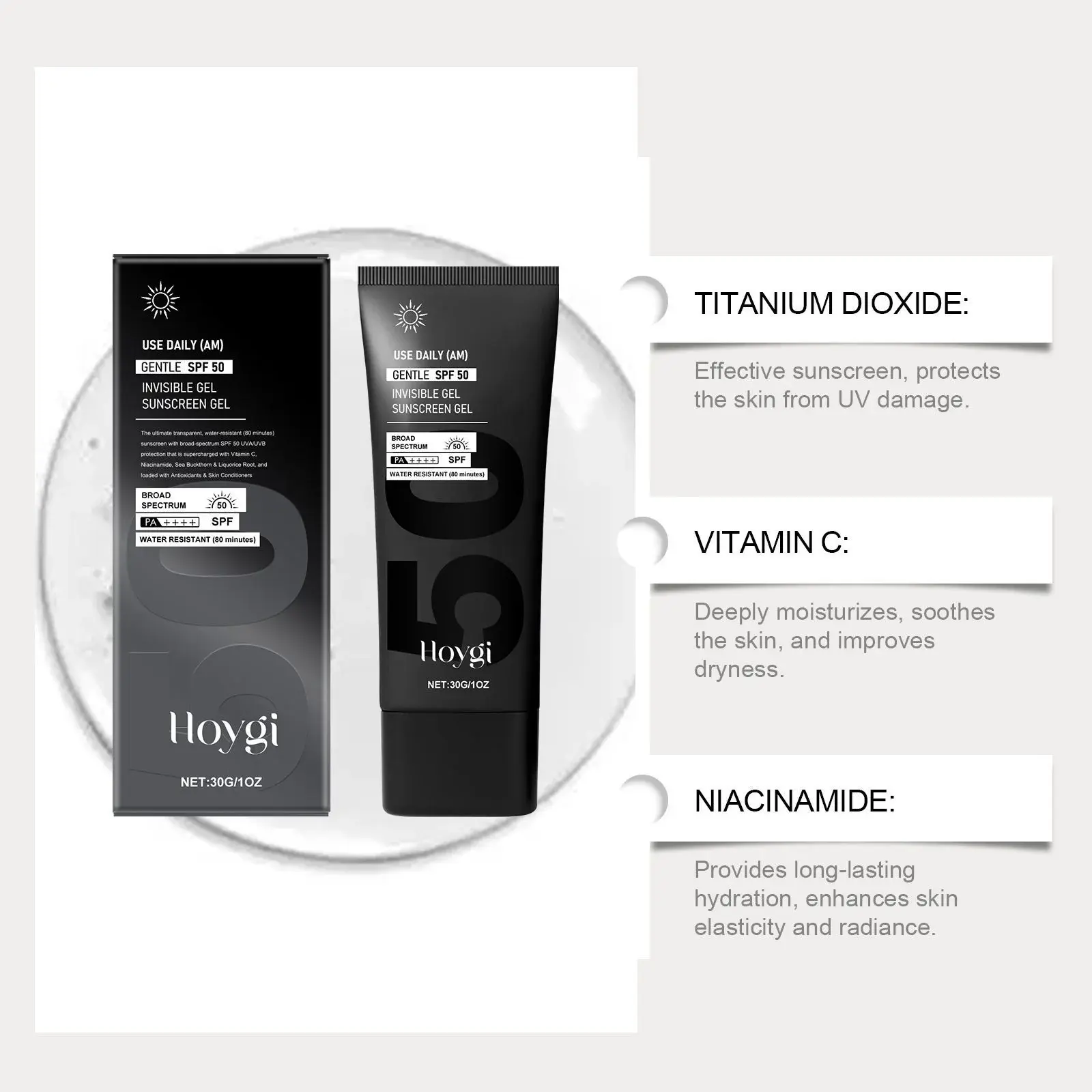 Outdoor Protective Gel with UV Defense and Moisturizing Niacinamide - Hoygi 6 HO A05 0907 01 61628067