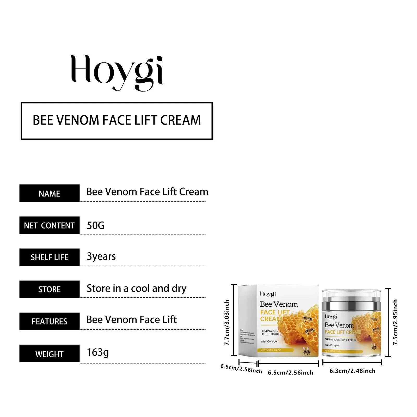 Bee Venom Firming Cream for Hydration and Elasticity - Hoygi 1 HO A05 0916 01 15622341
