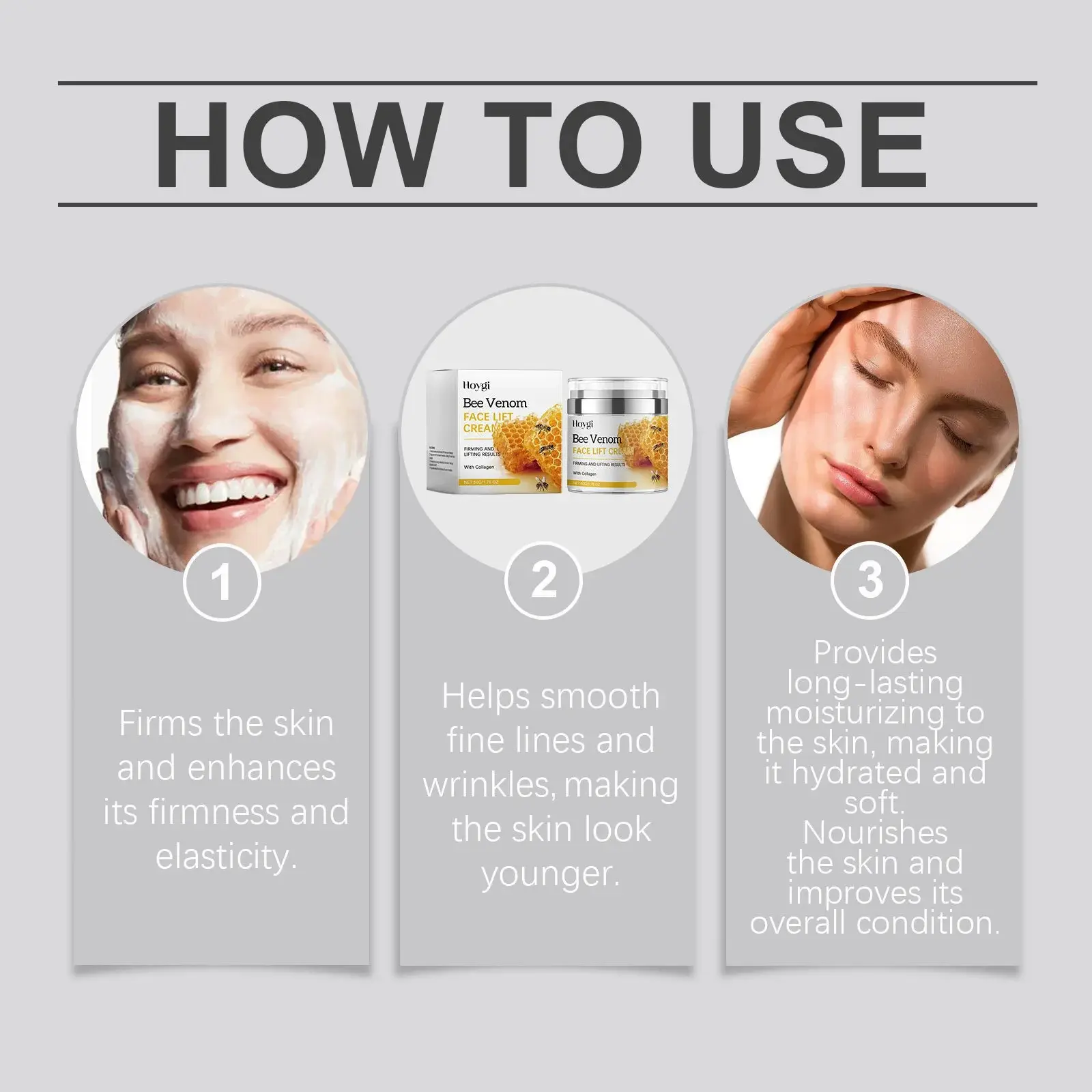 Bee Venom Firming Cream for Hydration and Elasticity - Hoygi 4 HO A05 0916 01 73622186