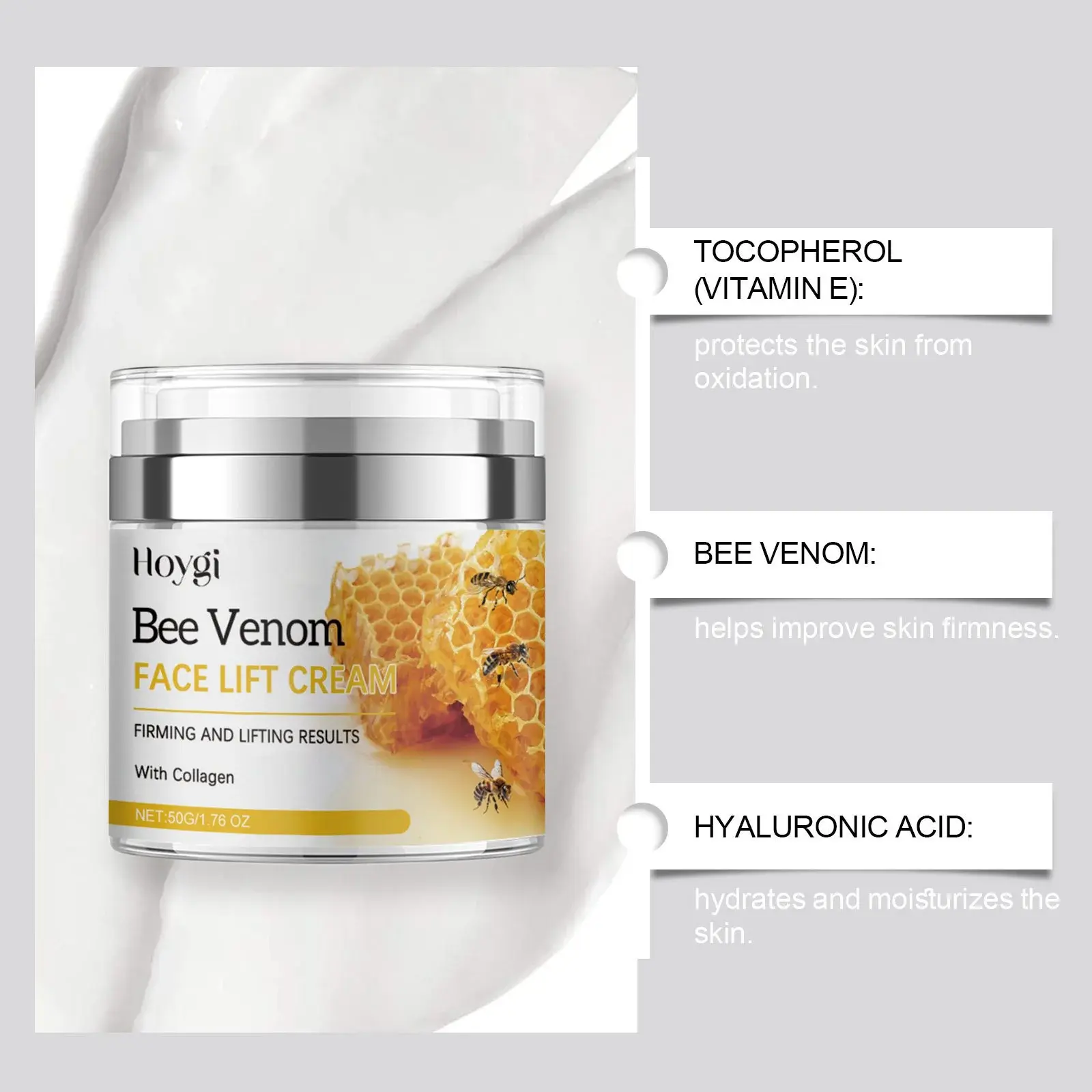 Bee Venom Firming Cream for Hydration and Elasticity - Hoygi 5 HO A05 0916 01 87743579